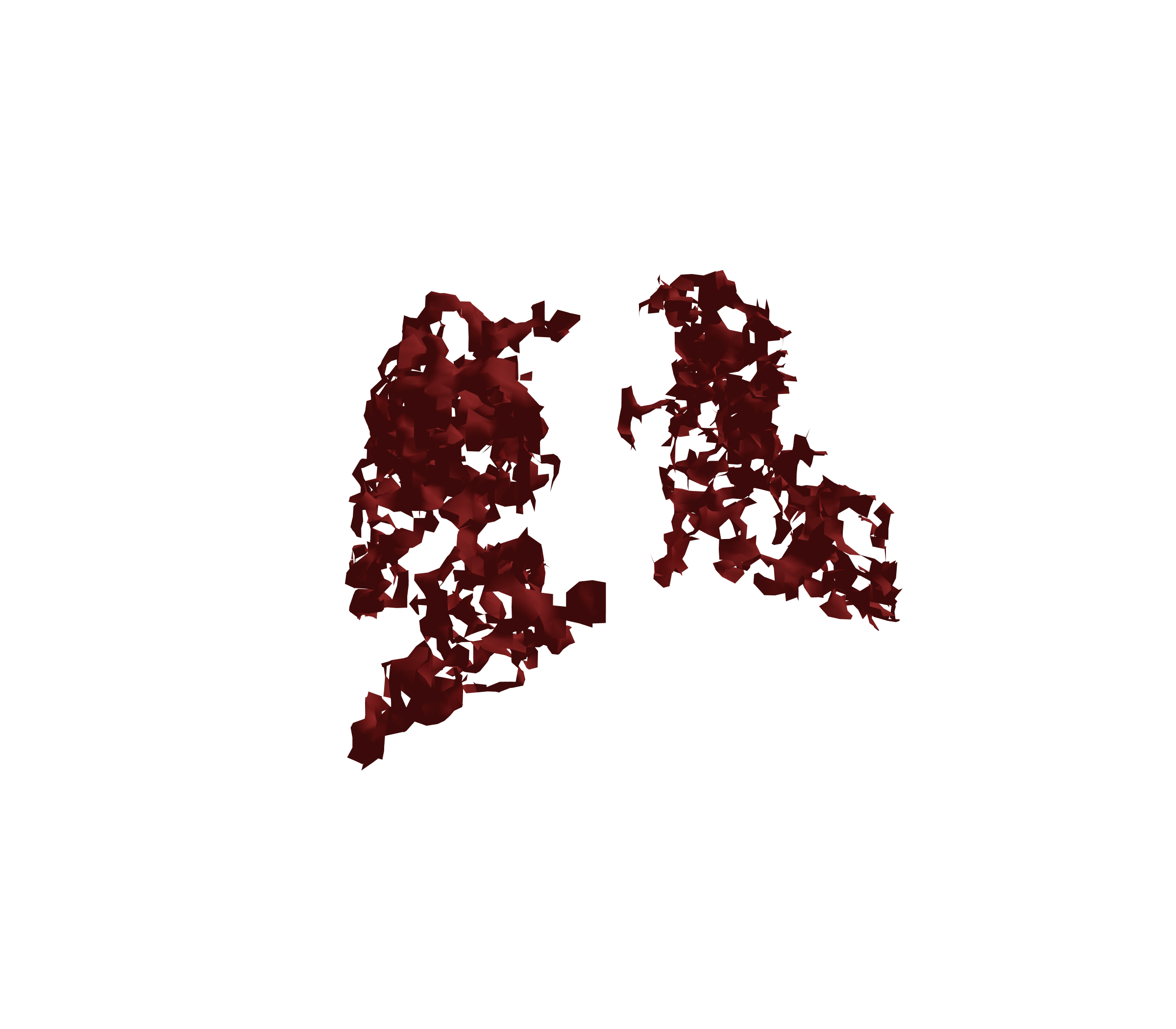 Surface Mesh (Expiration) - Back View