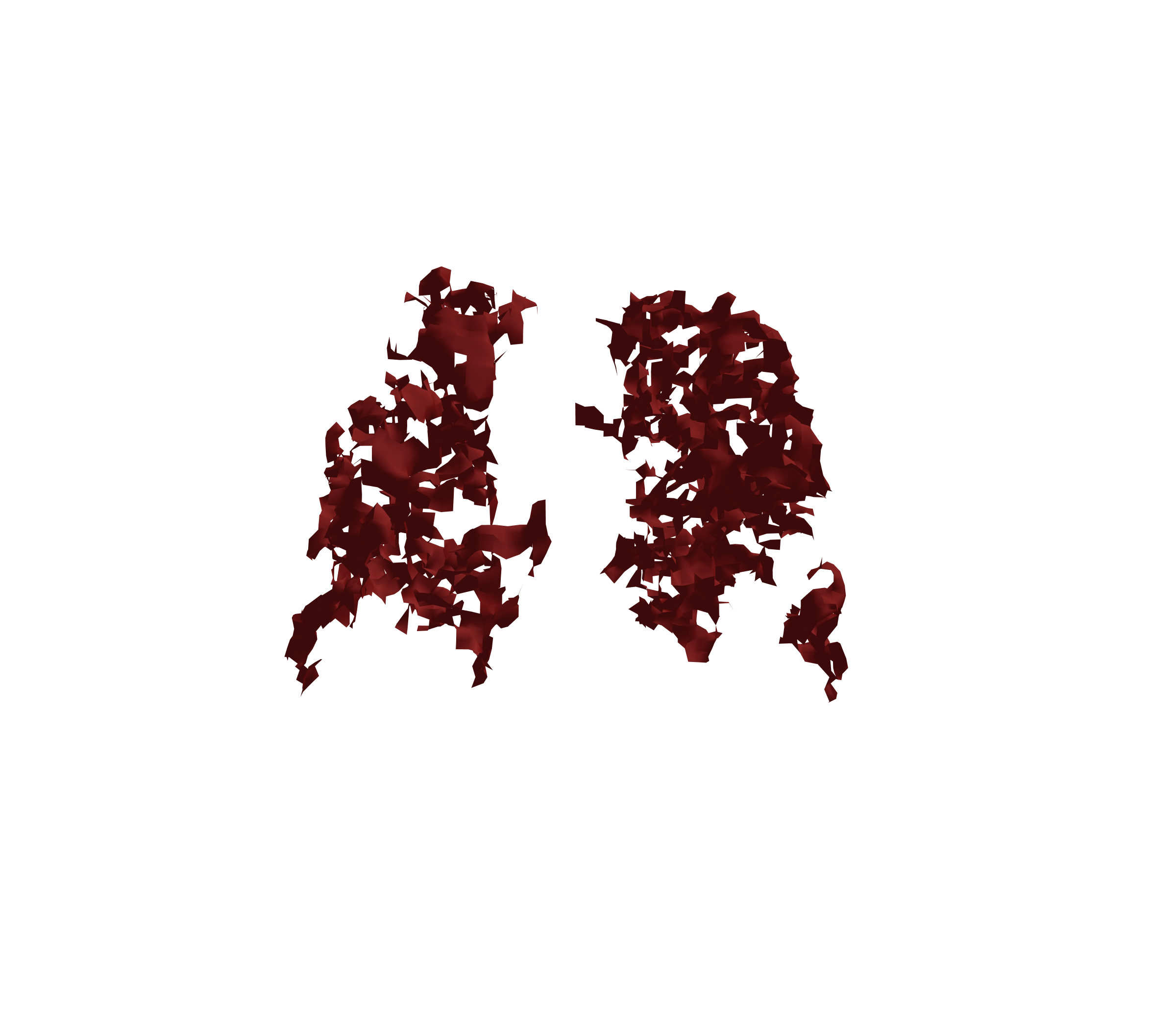 Surface Mesh (Expiration) - Front View