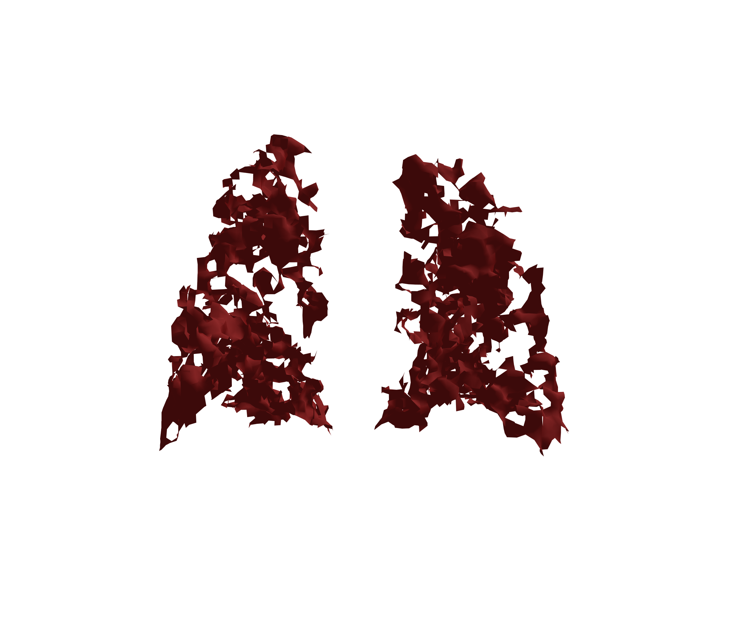 Surface Mesh (Expiration) - Back View