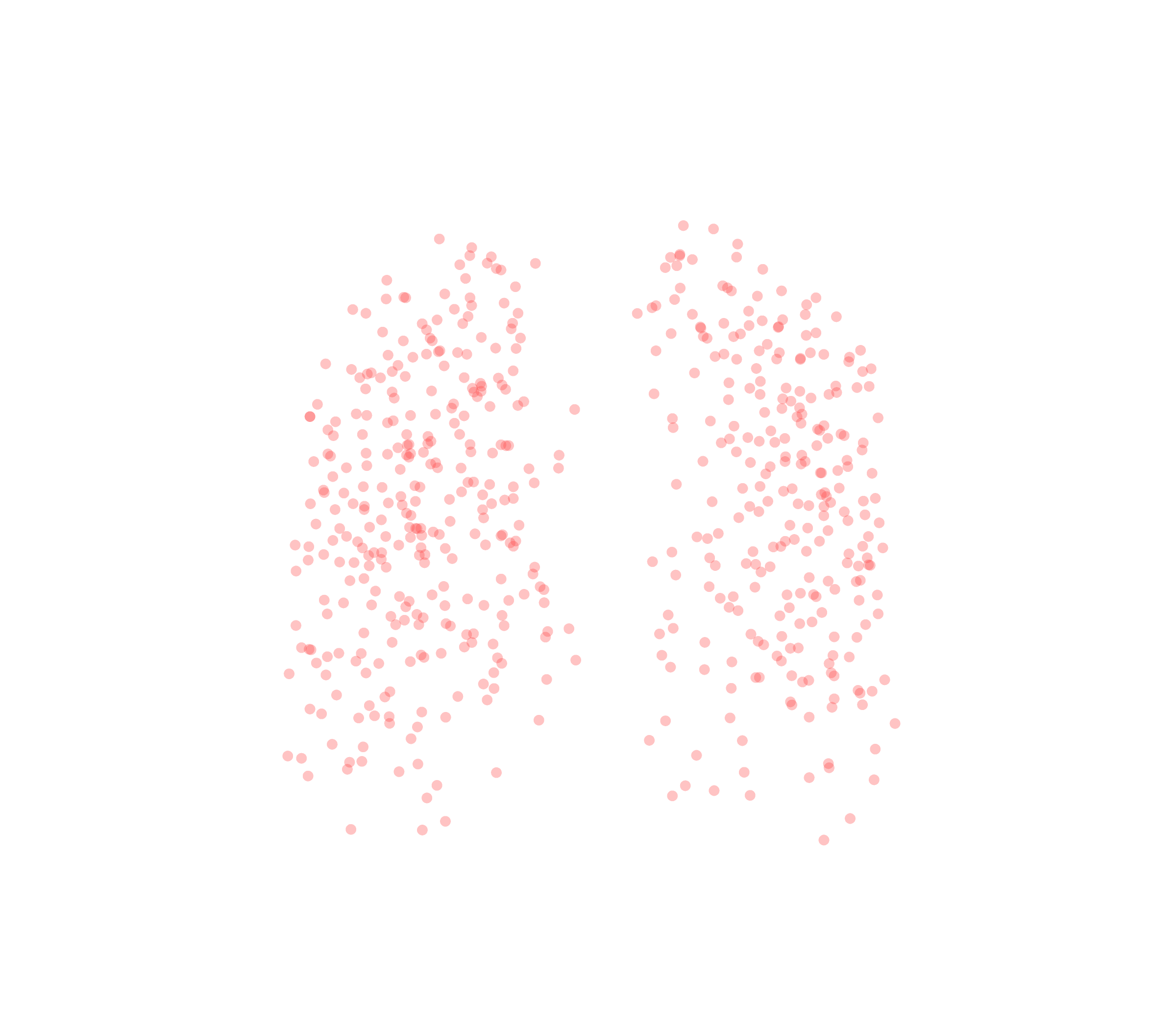Displacement Vectors (Expiration) - Front View
