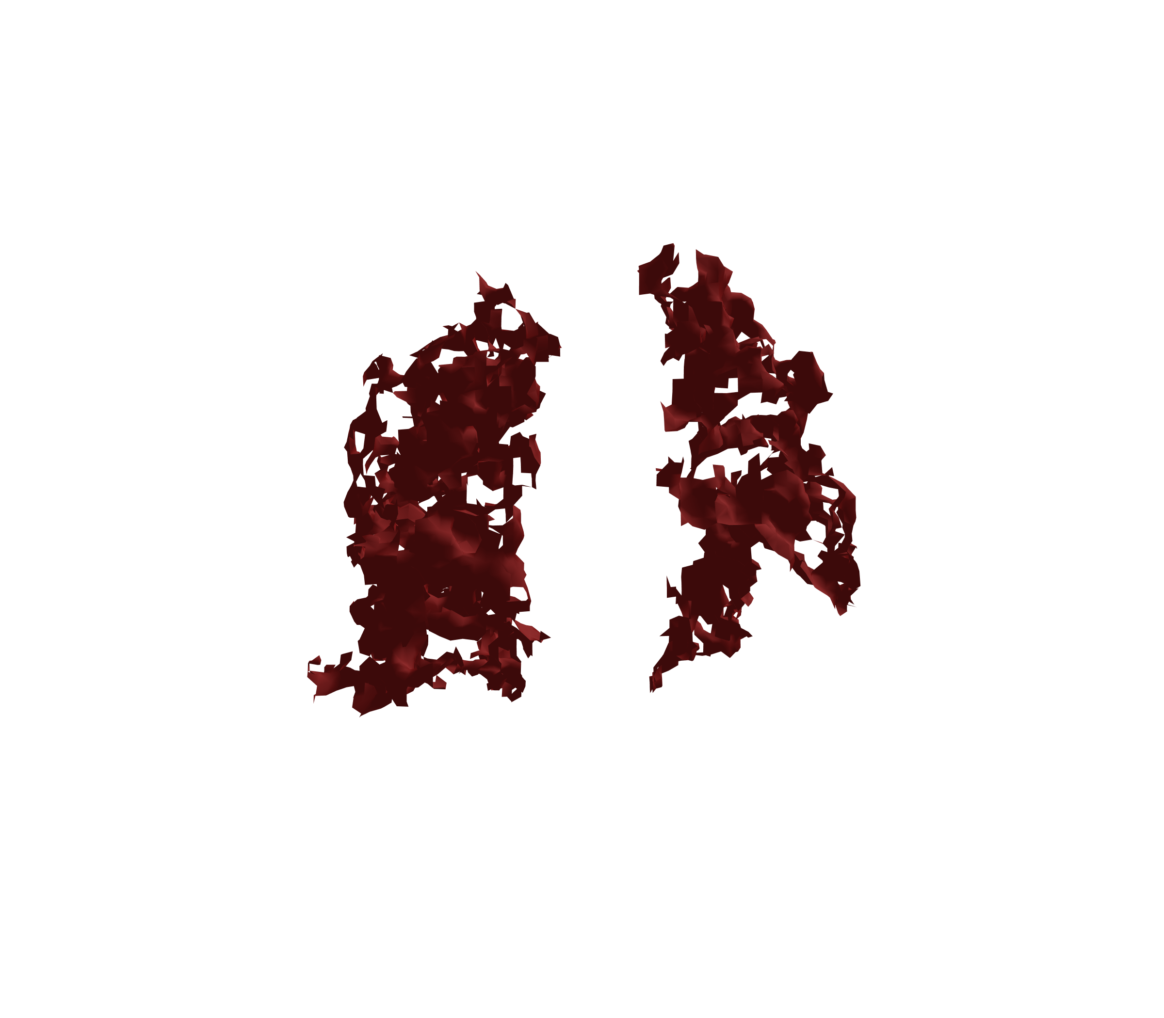 Surface Mesh (Expiration) - Back View