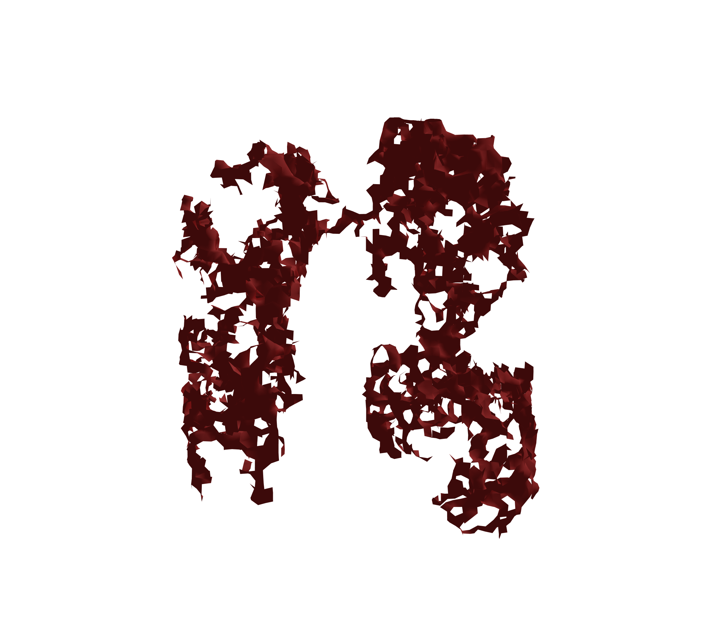 Surface Mesh (Expiration) - Front View