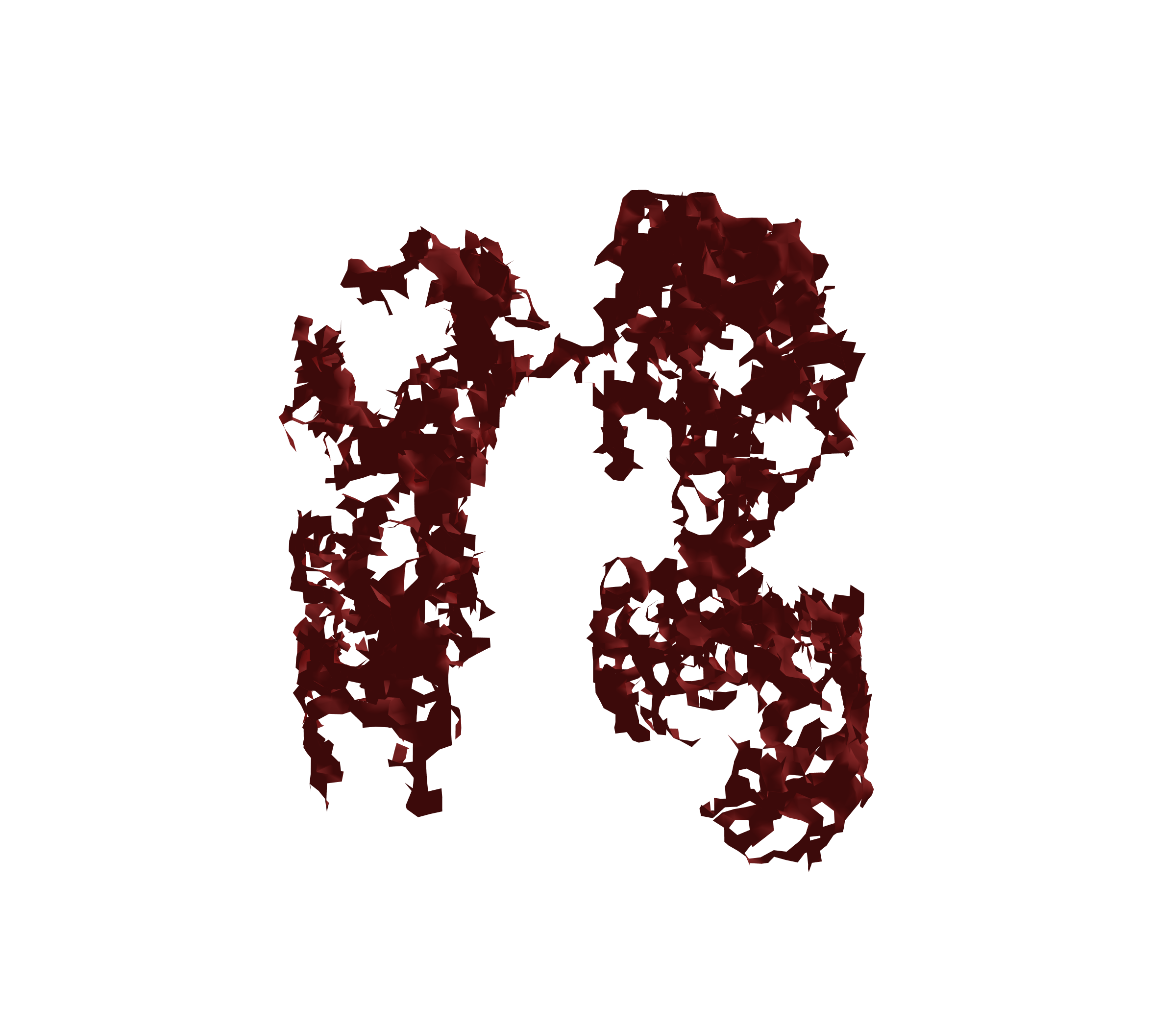 Surface Mesh (Expiration) - Front View