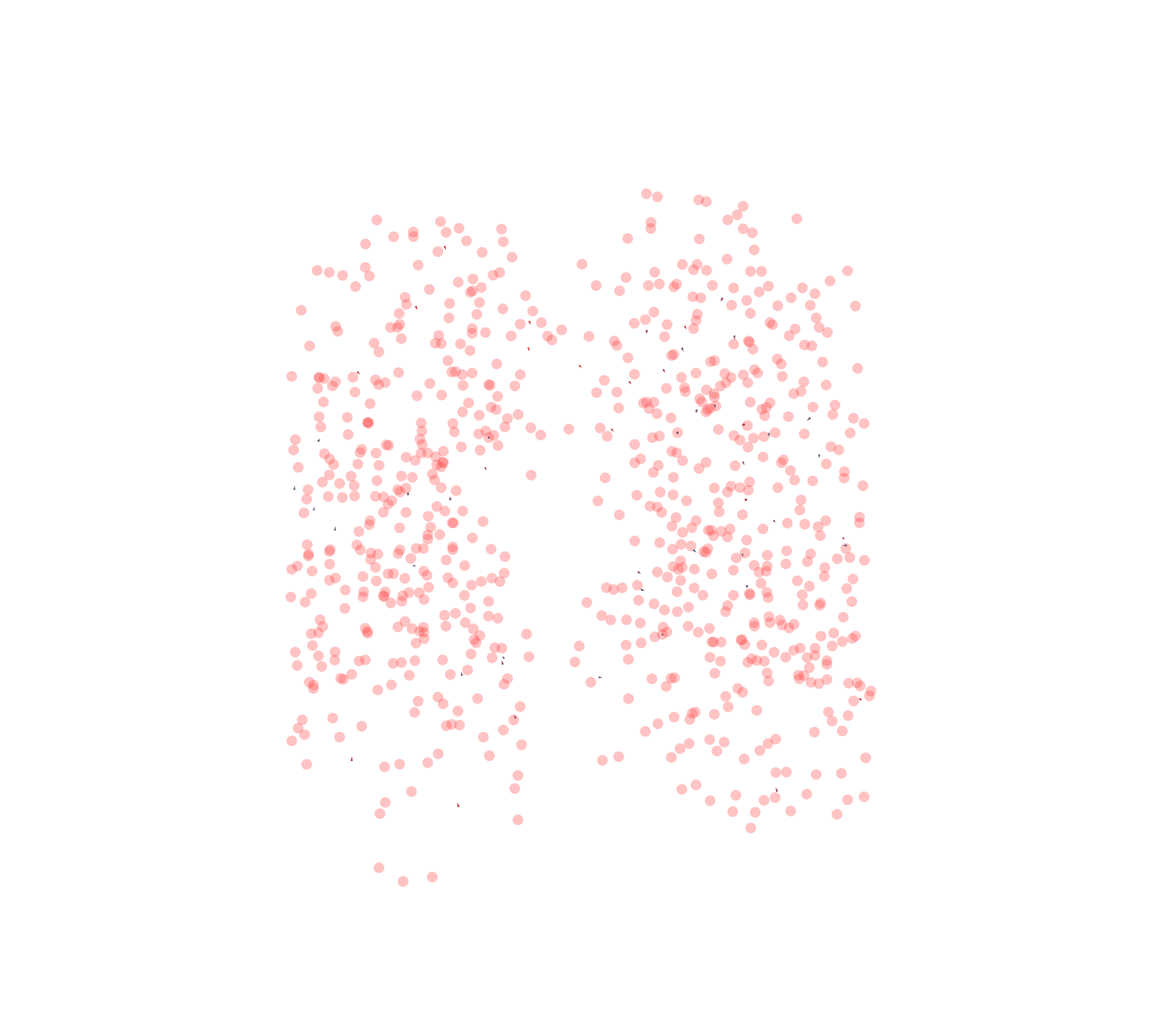 Displacement Vectors - Front View