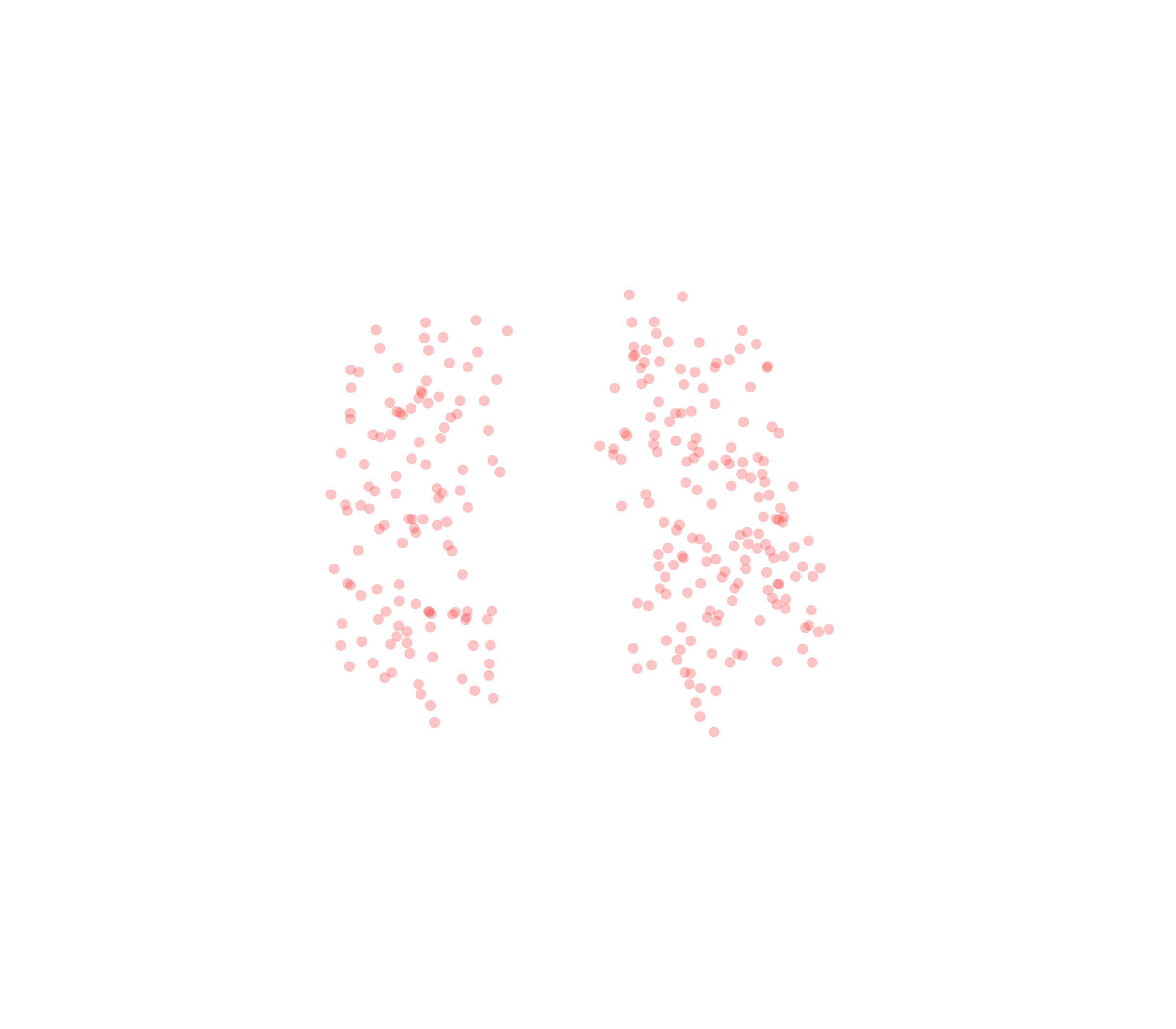 Displacement Vectors (Expiration) - Front View