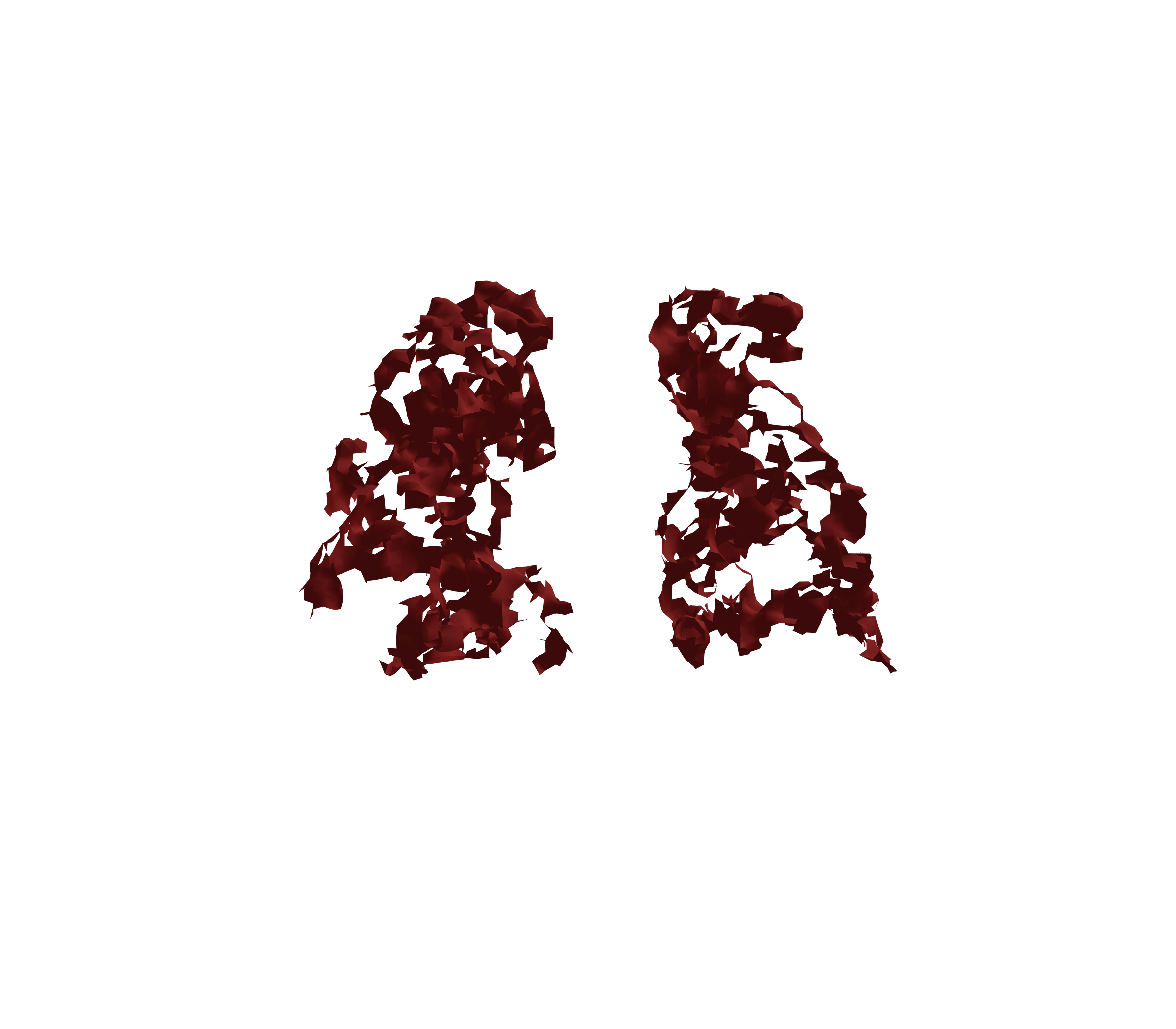 Surface Mesh (Expiration) - Back View