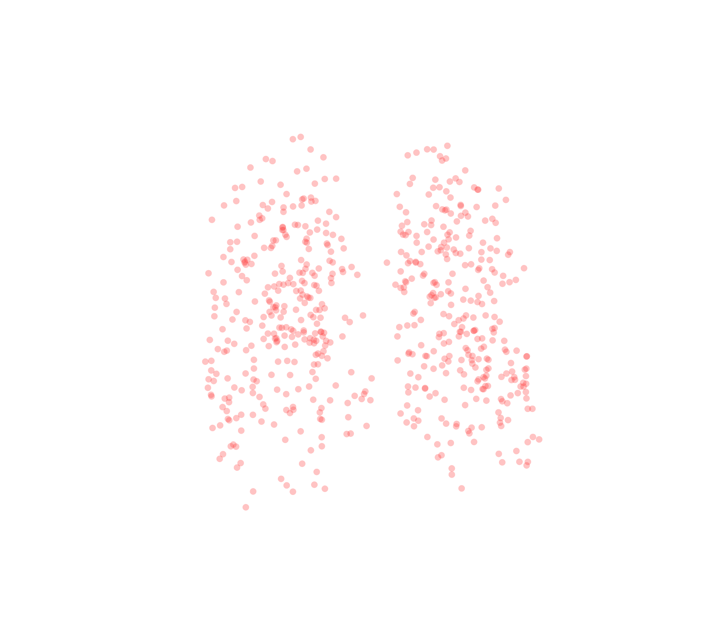 Displacement Vectors (Expiration) - Front View