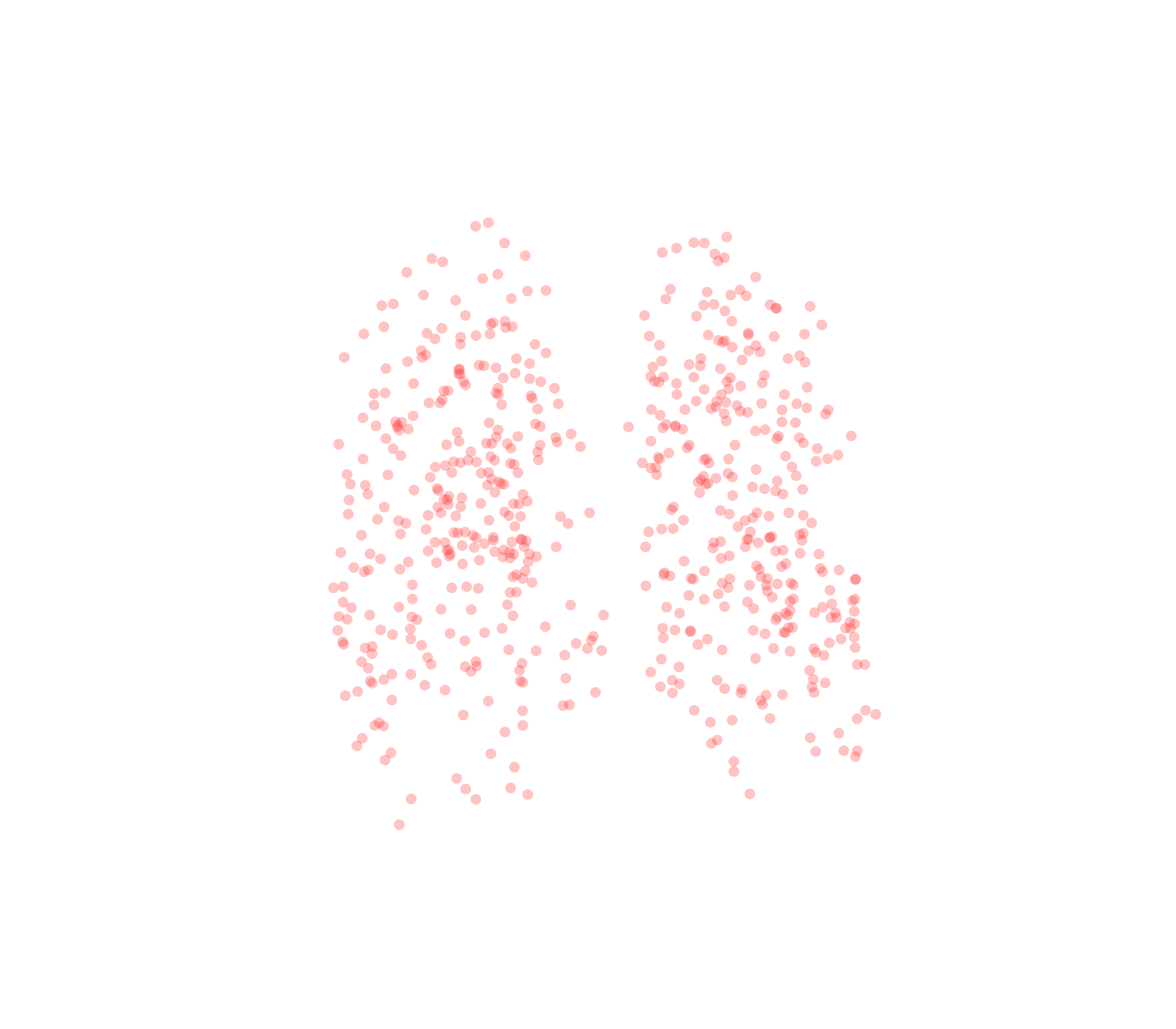 Displacement Vectors (Expiration) - Front View