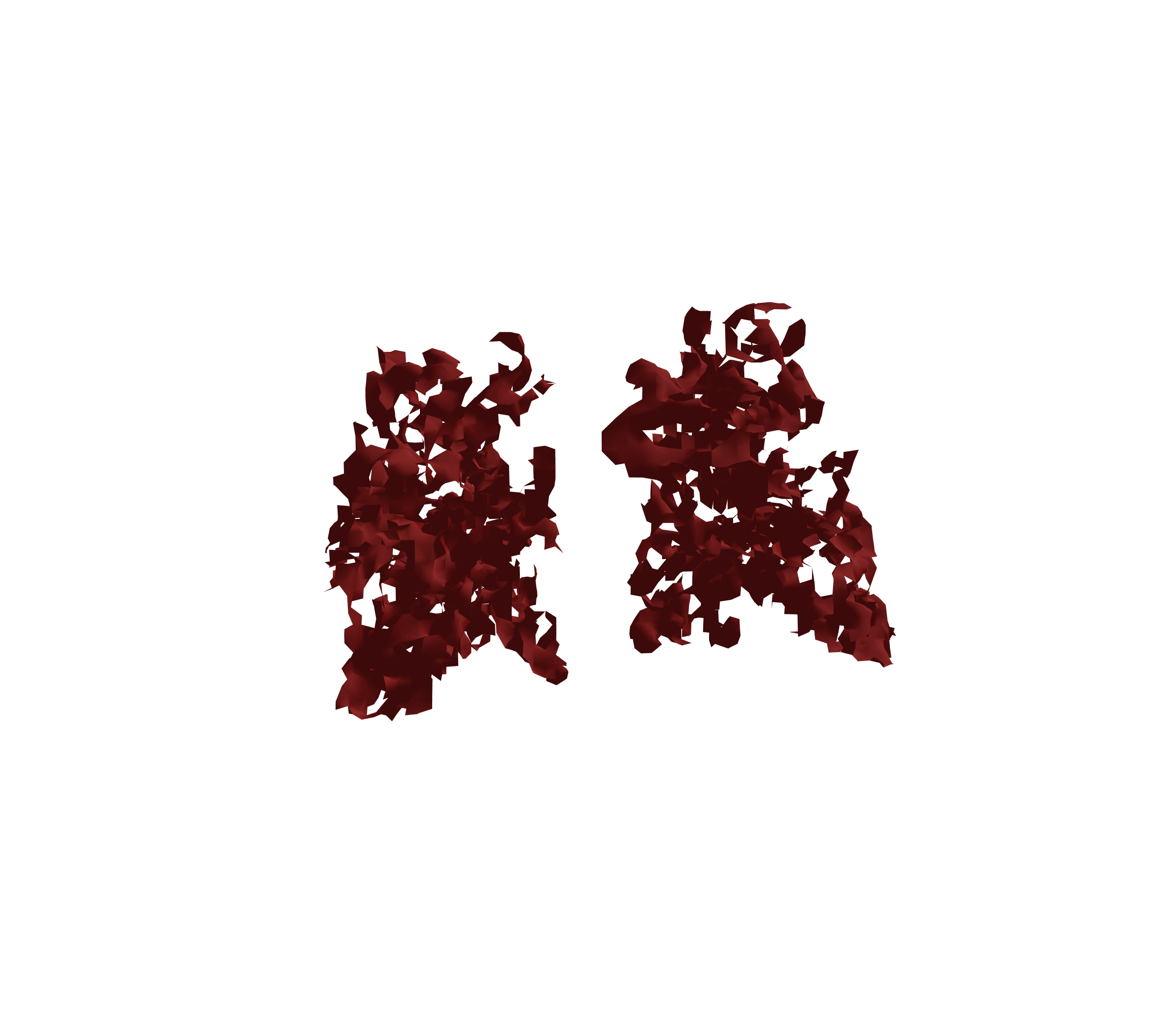 Surface Mesh (Expiration) - Back View