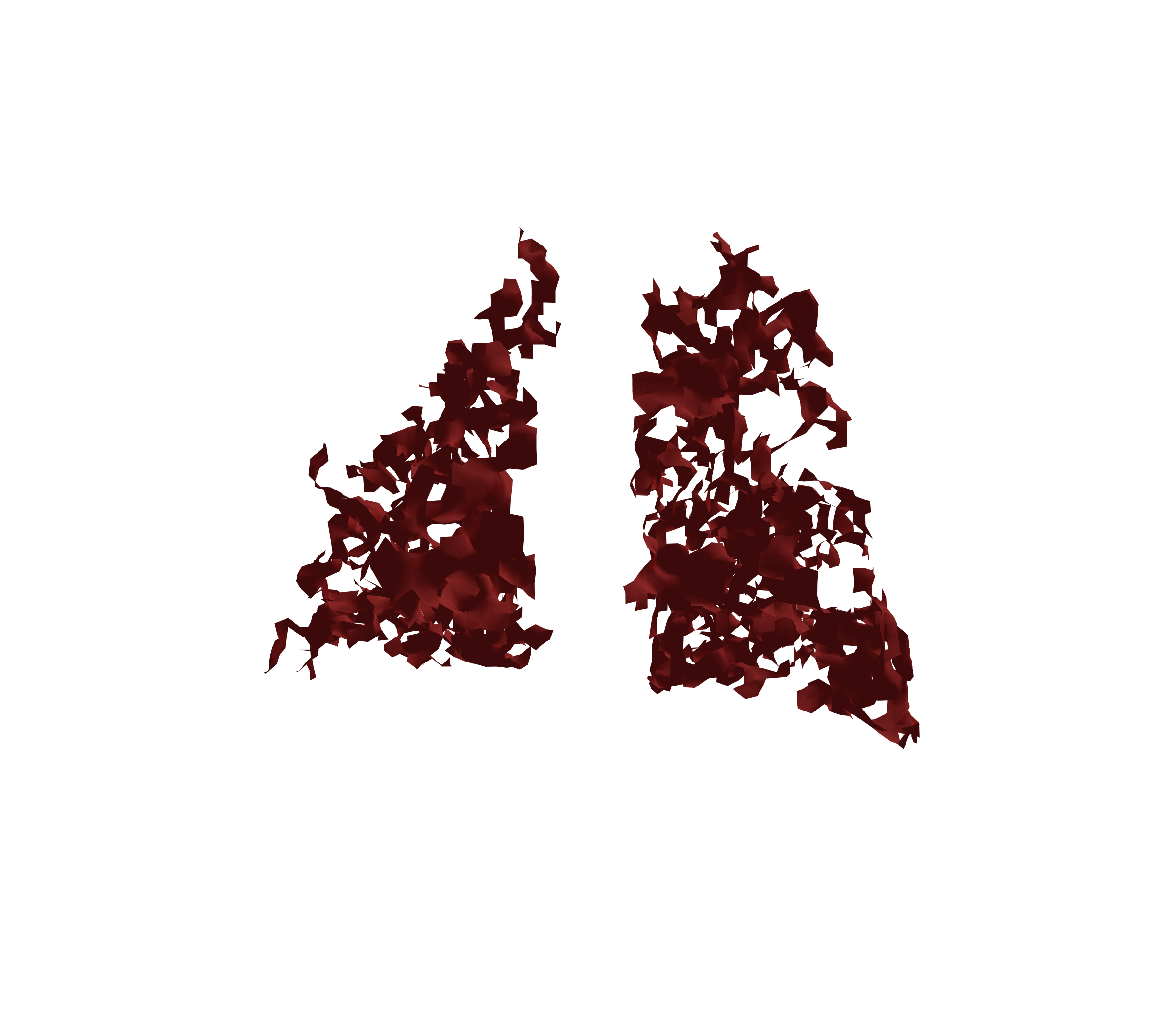 Surface Mesh (Expiration) - Back View