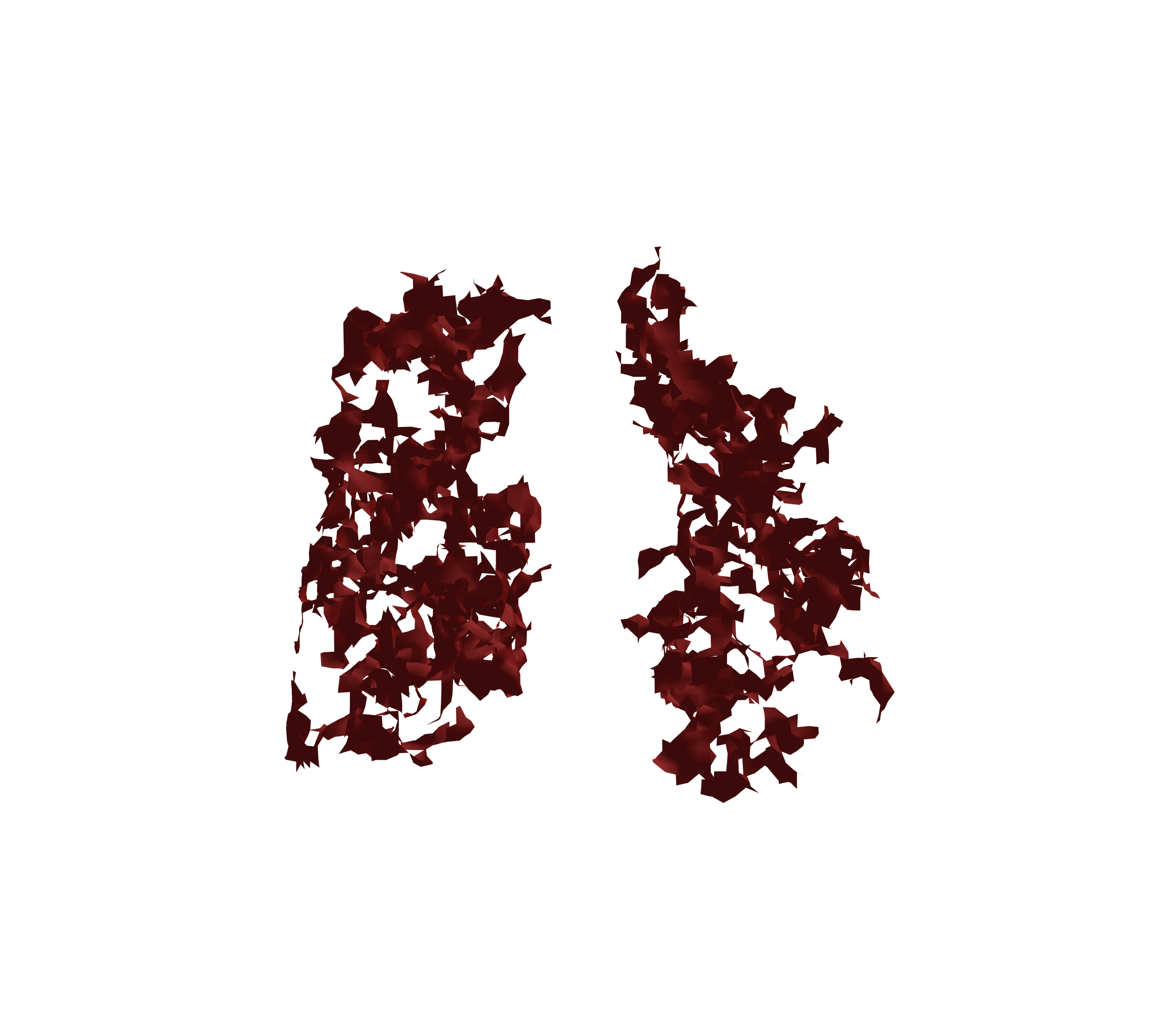 Surface Mesh (Expiration) - Front View