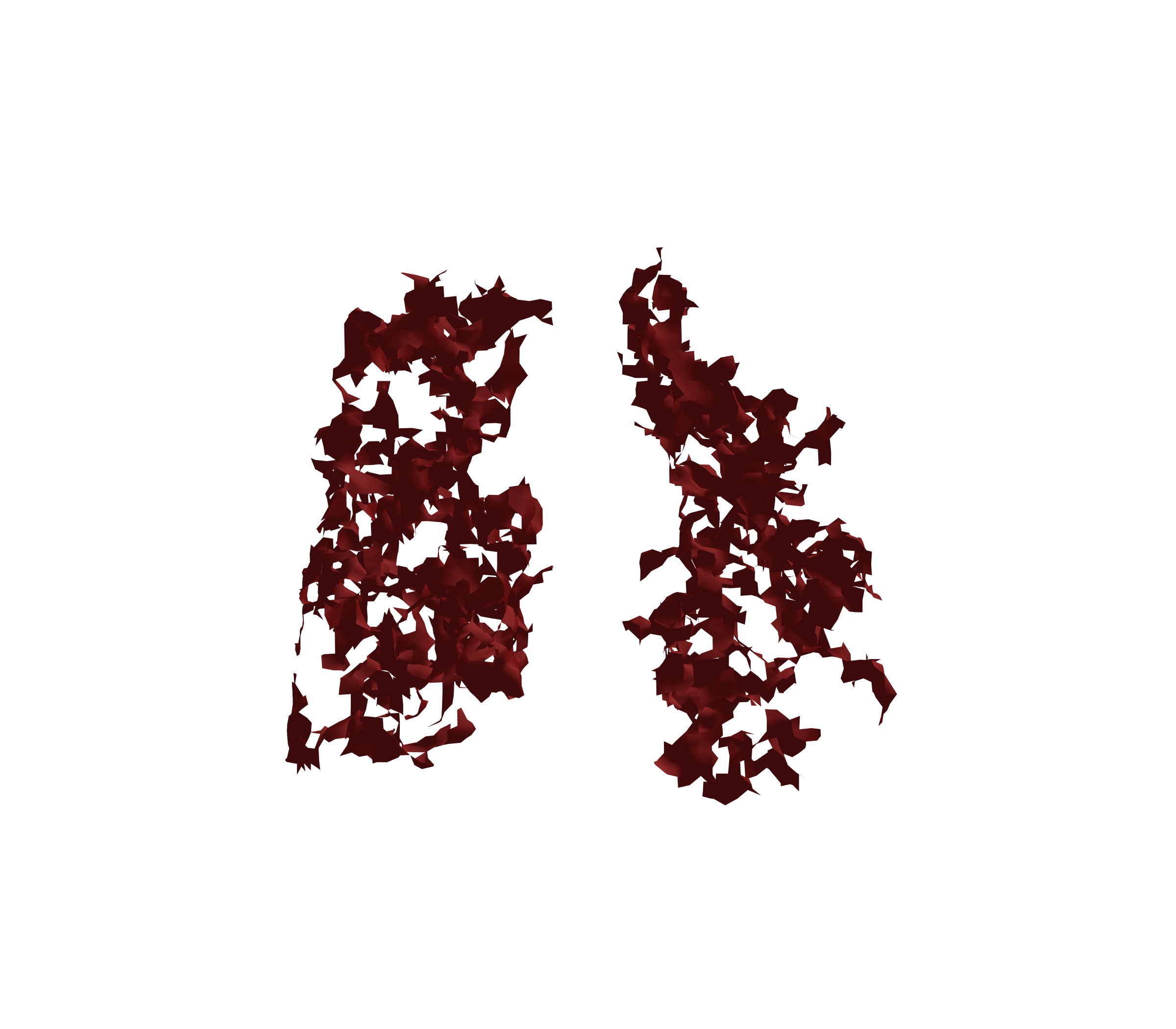 Surface Mesh (Expiration) - Front View