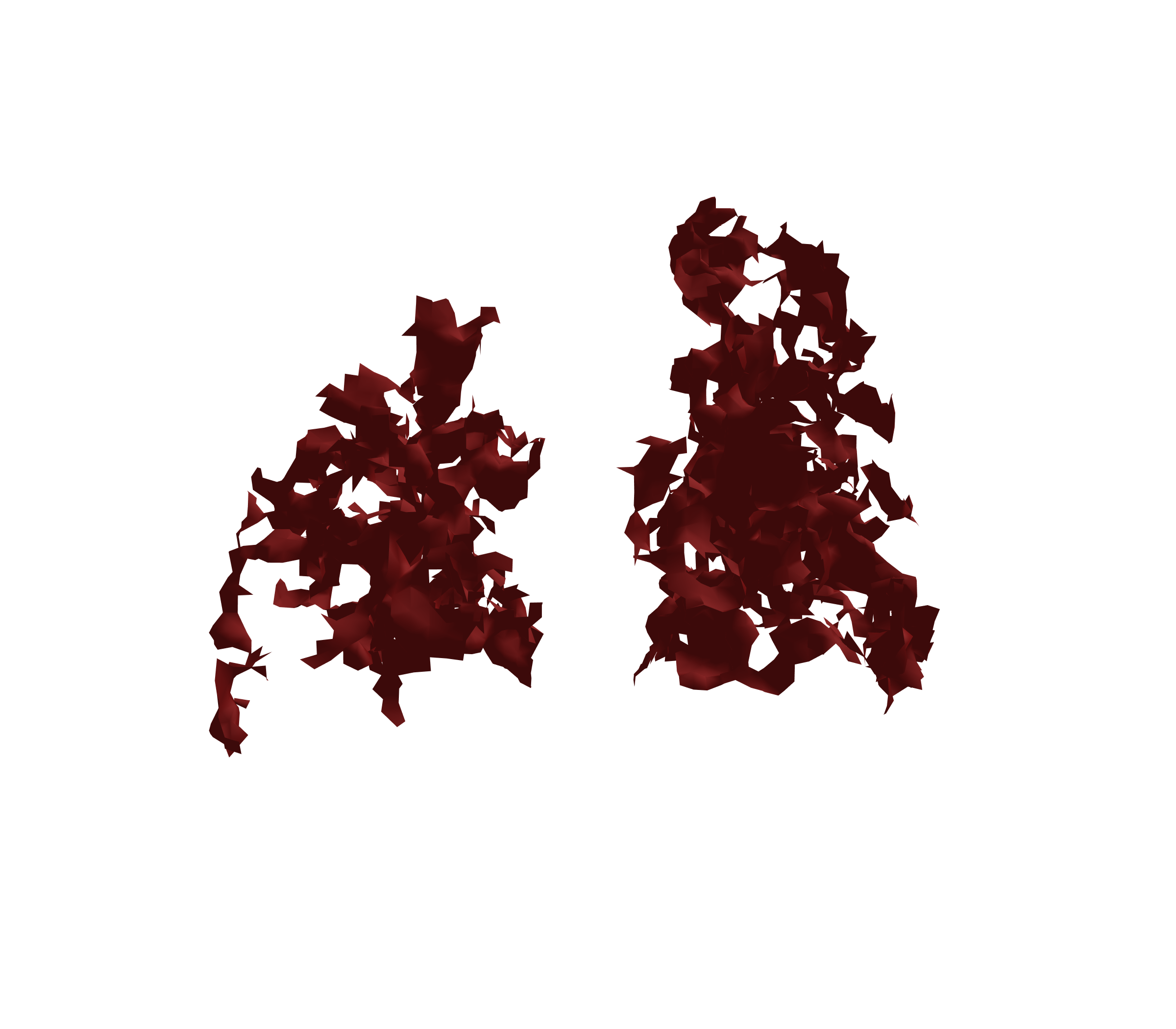 Surface Mesh (Expiration) - Back View