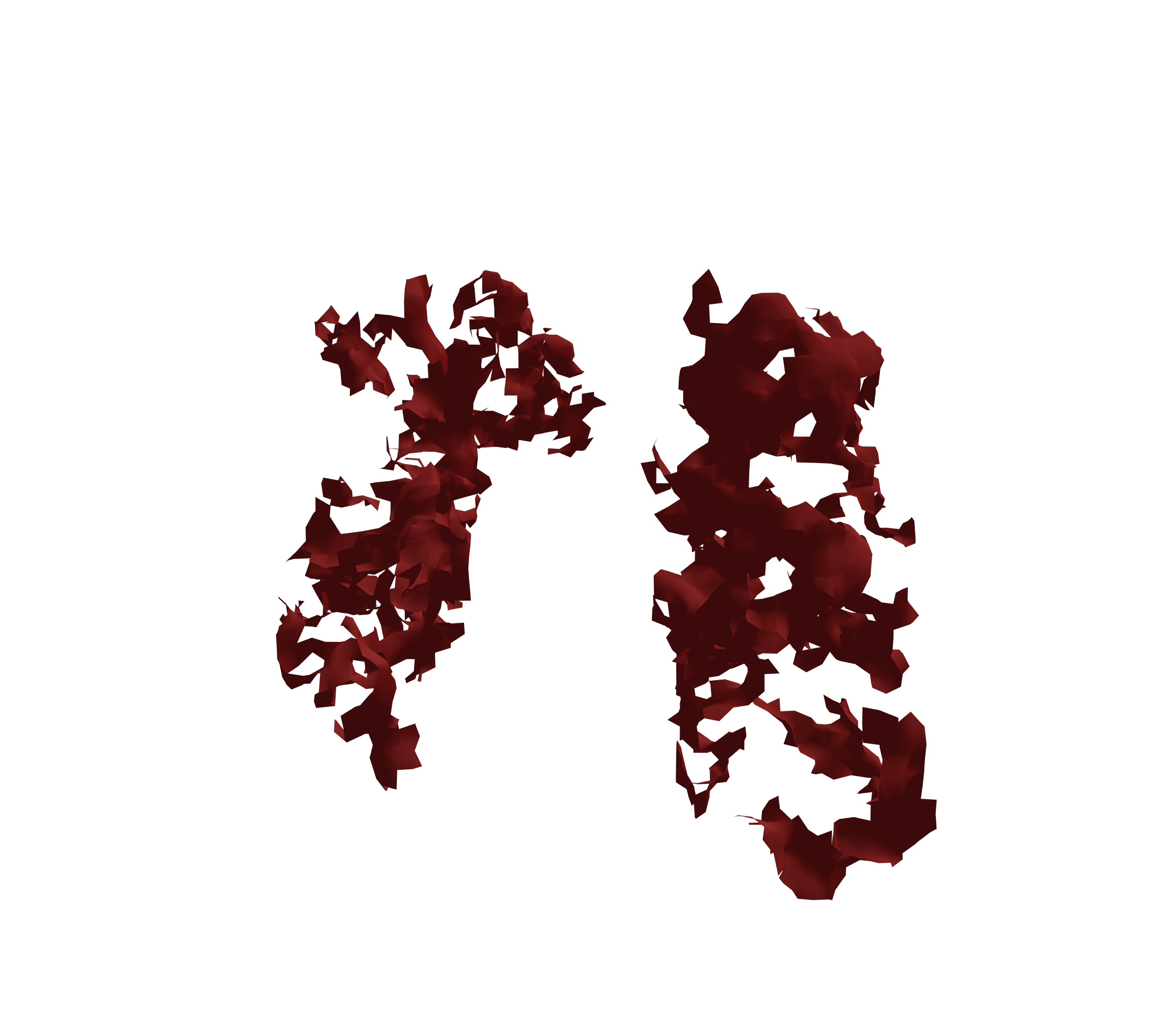 Surface Mesh (Expiration) - Front View