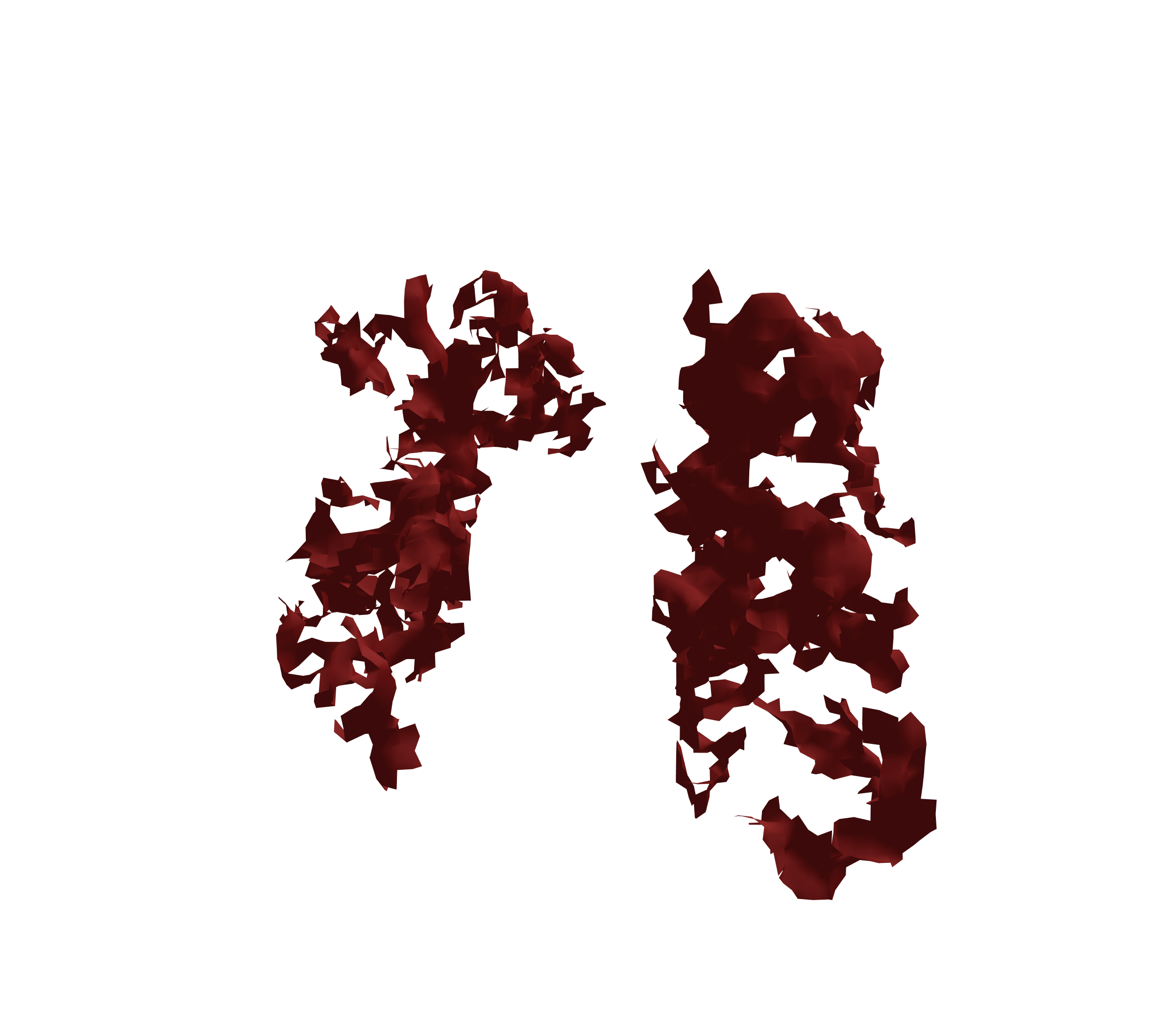 Surface Mesh (Expiration) - Front View