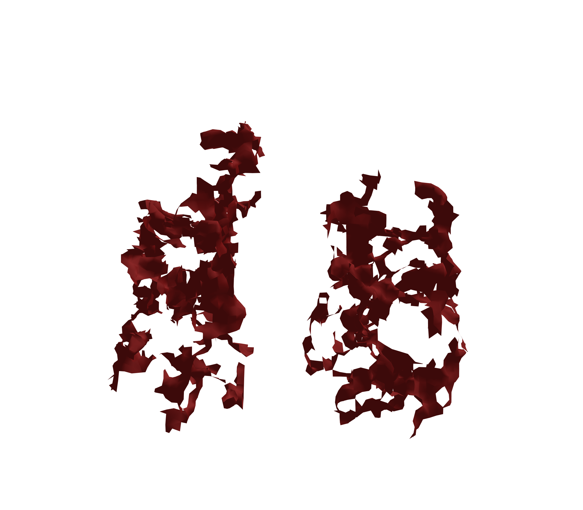 Surface Mesh (Expiration) - Front View