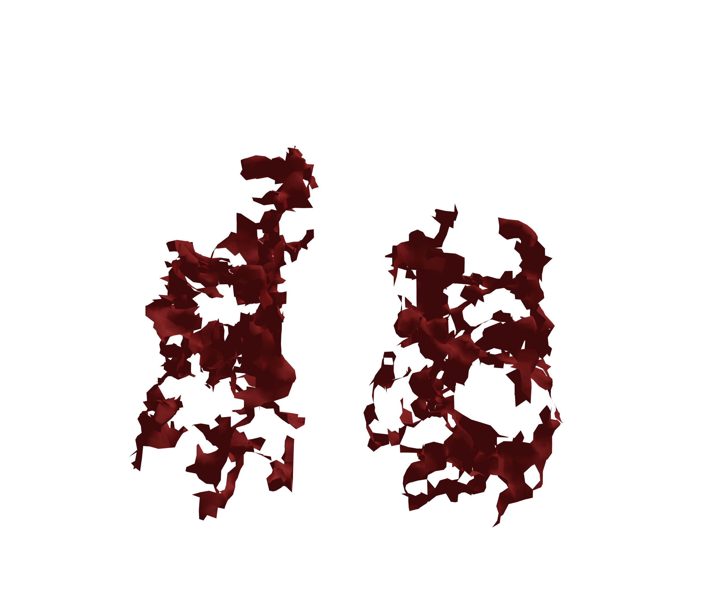 Surface Mesh (Expiration) - Front View