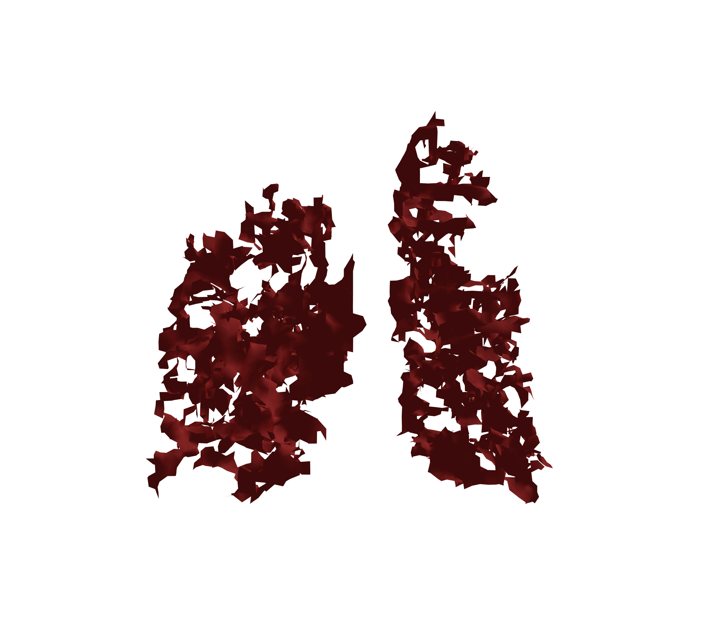 Surface Mesh (Expiration) - Back View