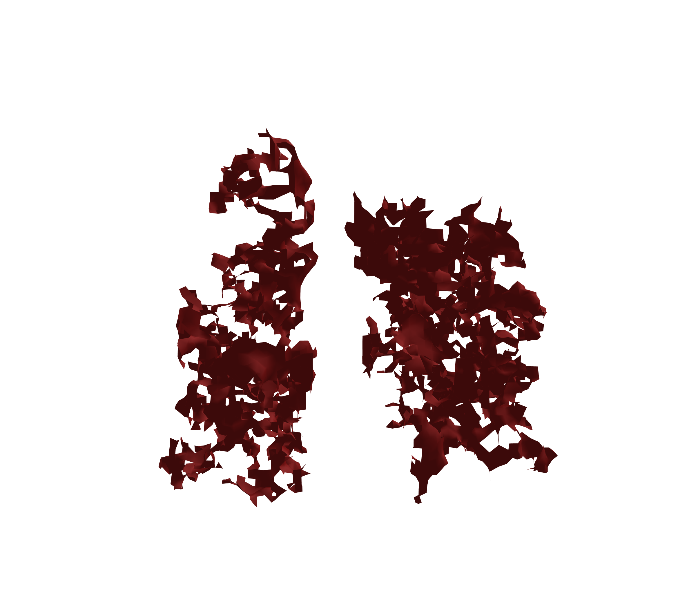 Surface Mesh (Expiration) - Front View