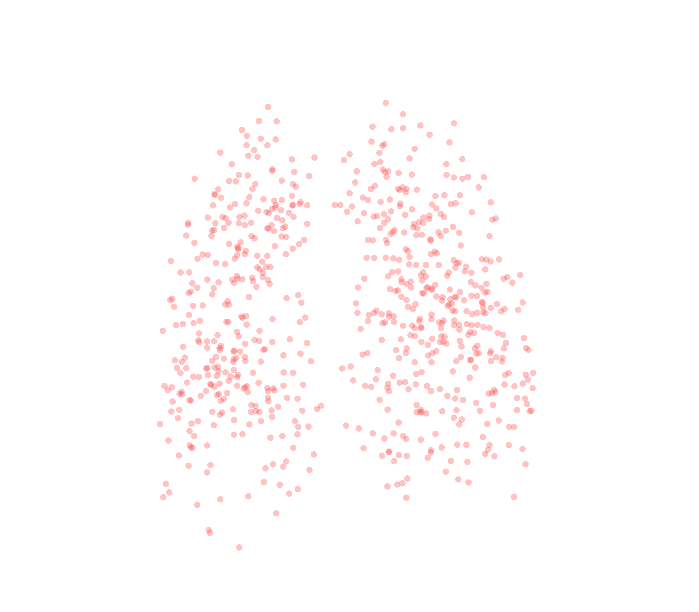Displacement Vectors (Expiration) - Front View