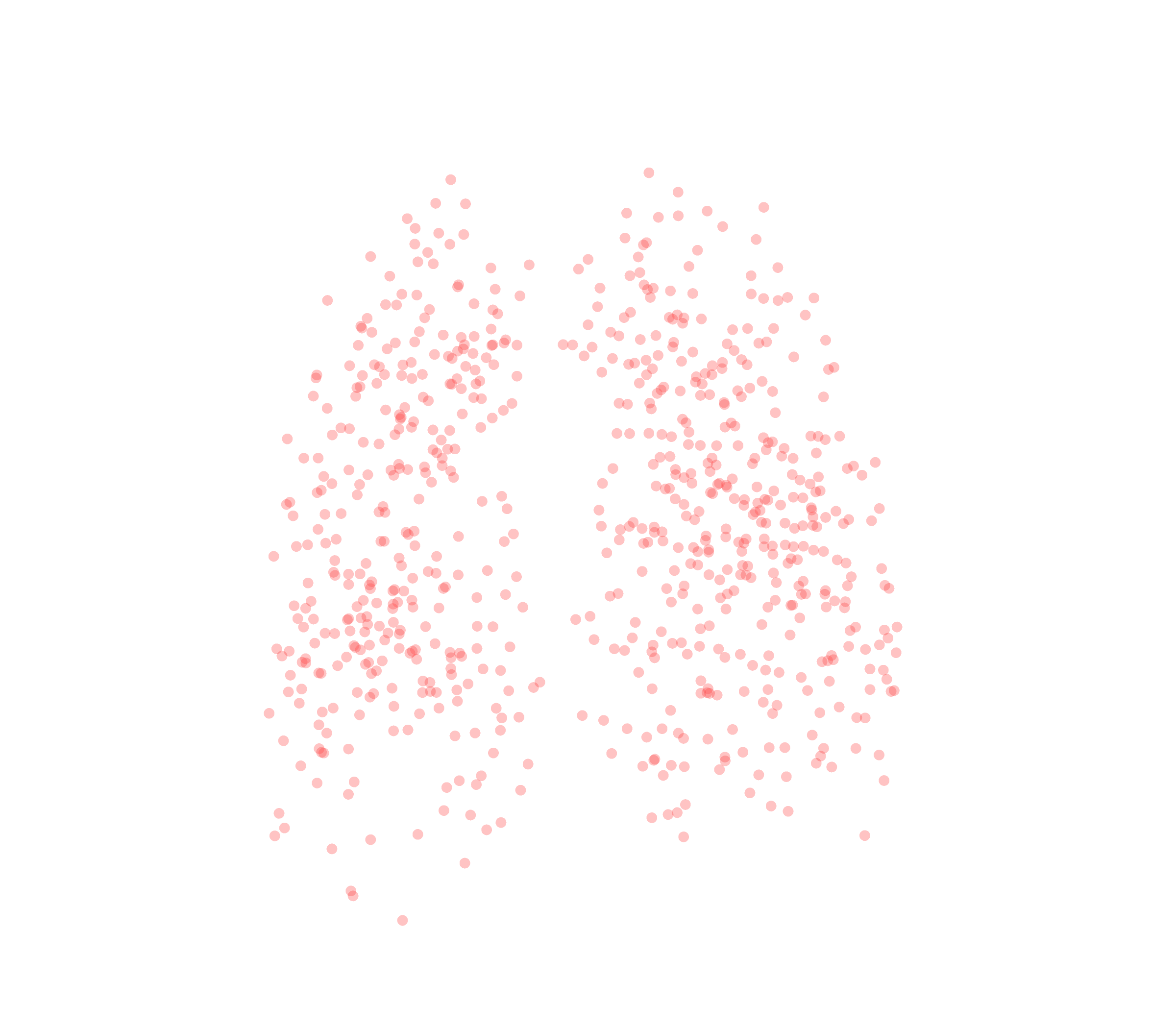 Displacement Vectors (Expiration) - Front View