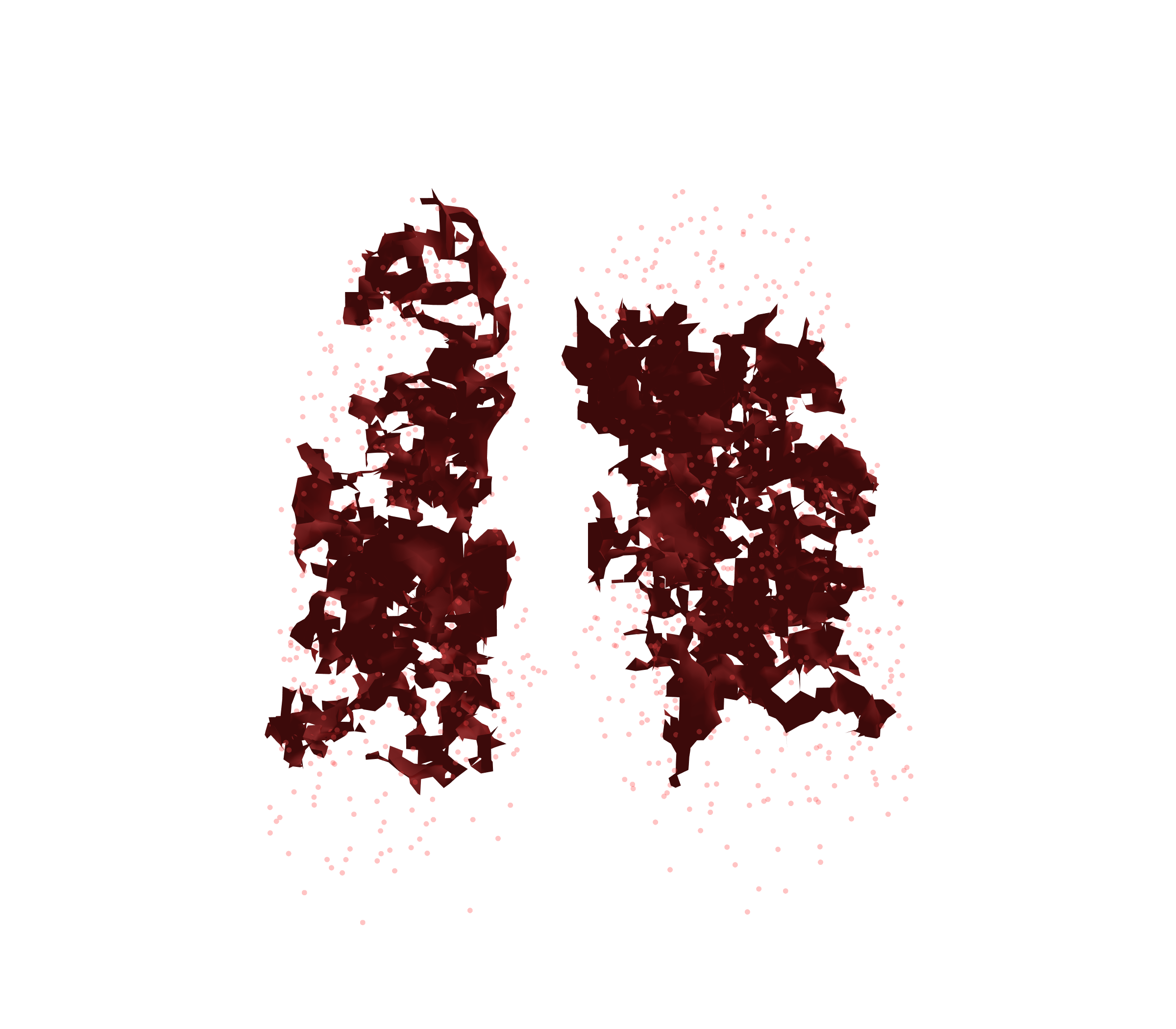 Combined Visualization (Expiration) - Front View