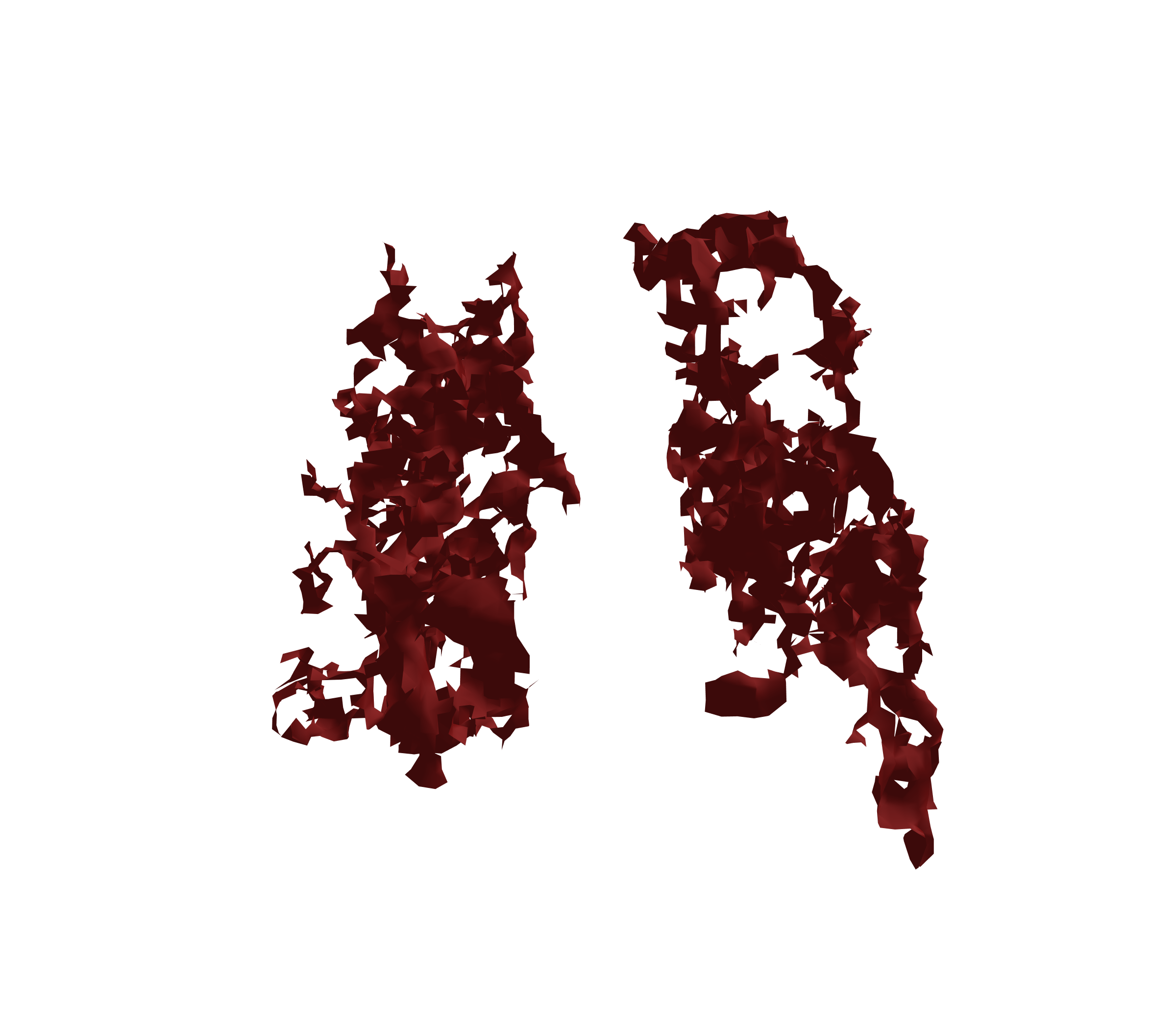 Surface Mesh (Expiration) - Back View