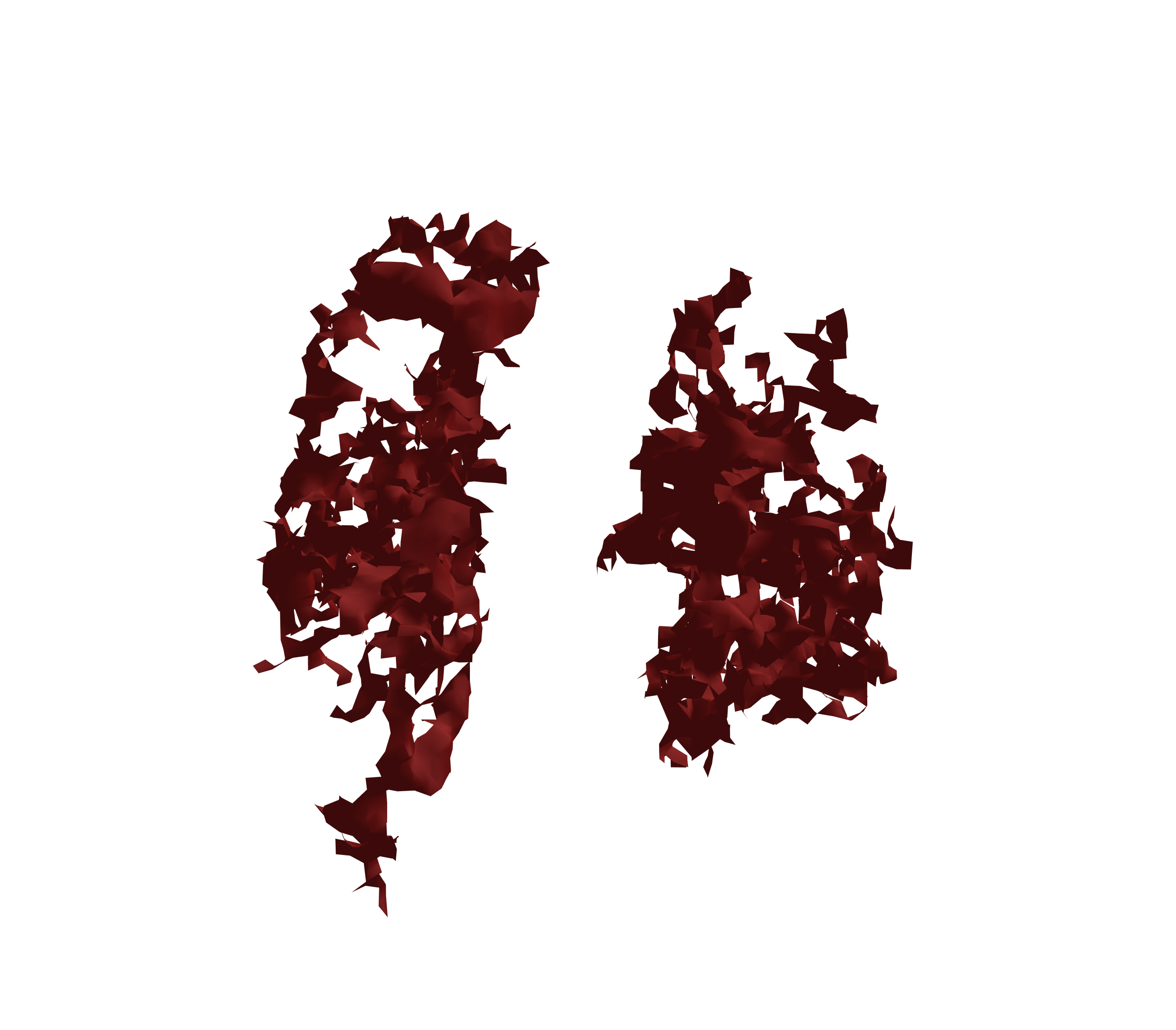 Surface Mesh (Expiration) - Front View