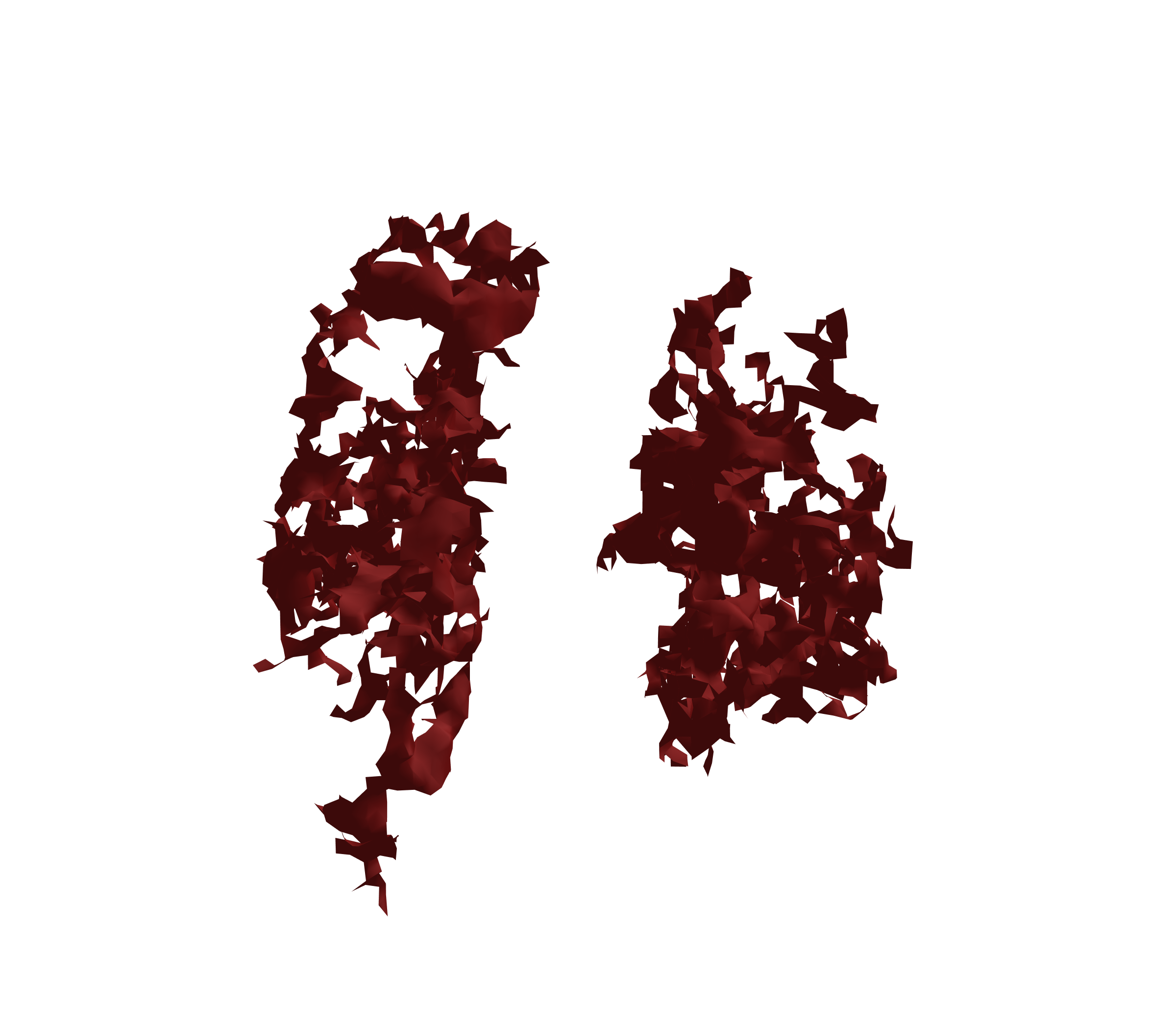 Surface Mesh (Expiration) - Front View