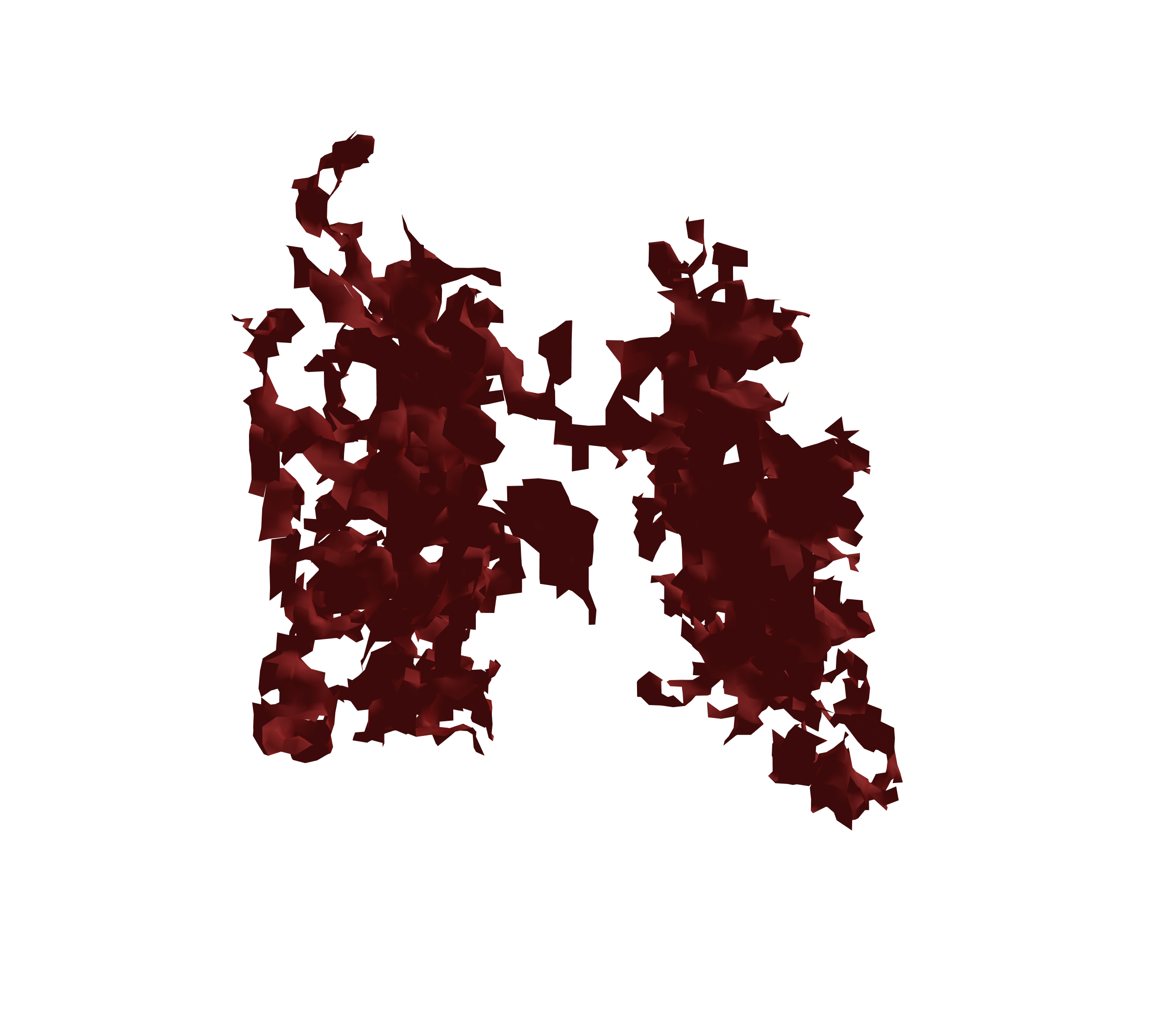 Surface Mesh (Expiration) - Back View