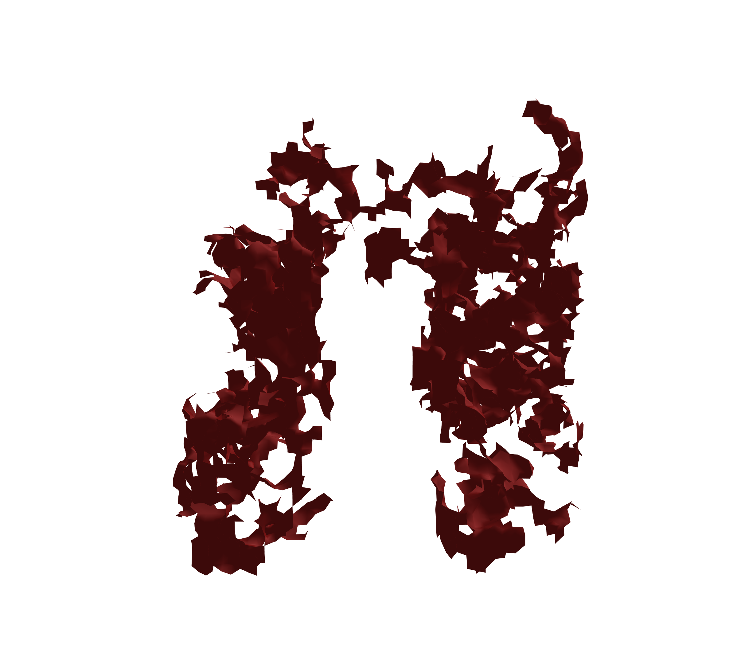 Surface Mesh (Expiration) - Front View