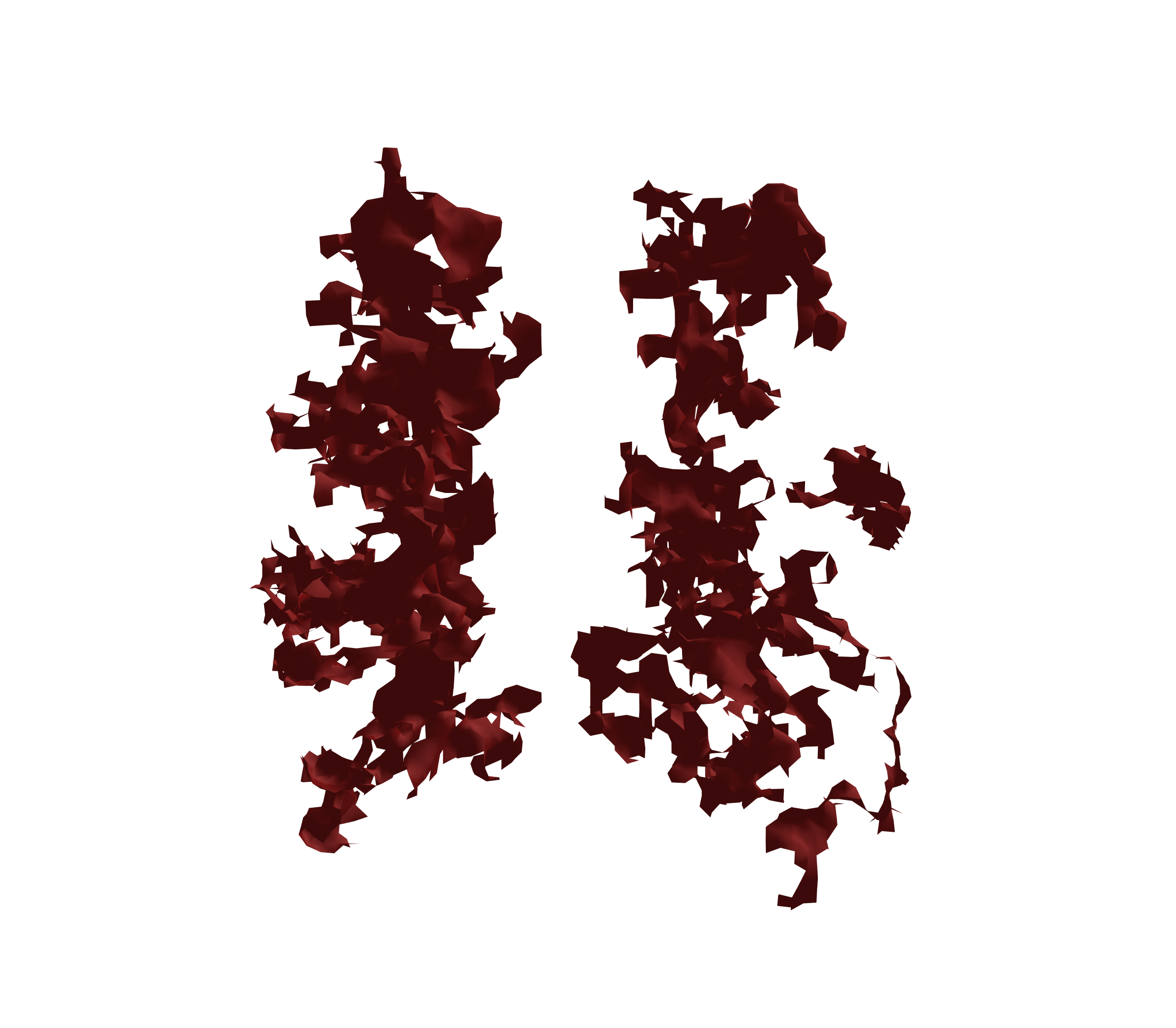 Surface Mesh (Expiration) - Front View