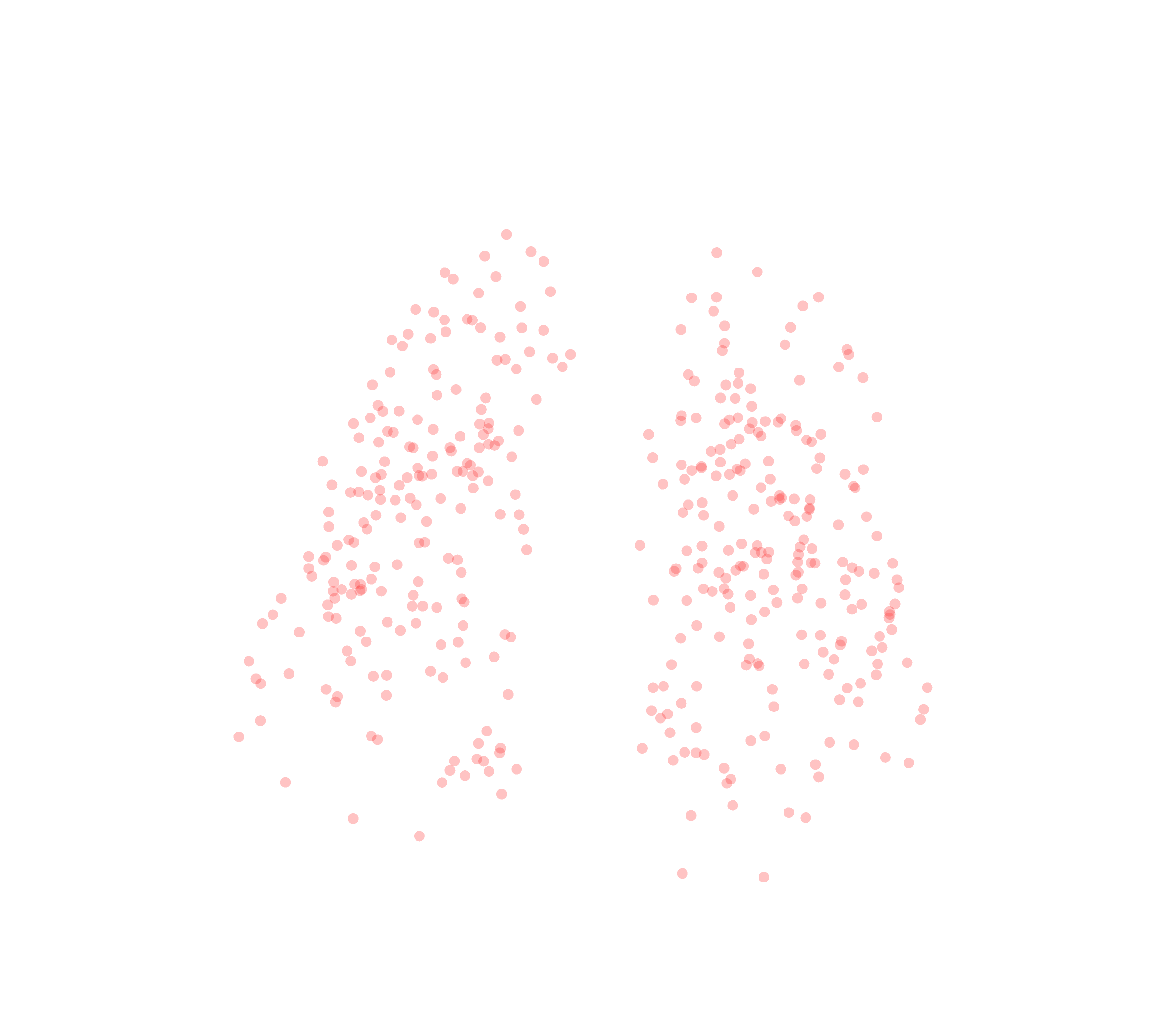 Displacement Vectors (Expiration) - Front View