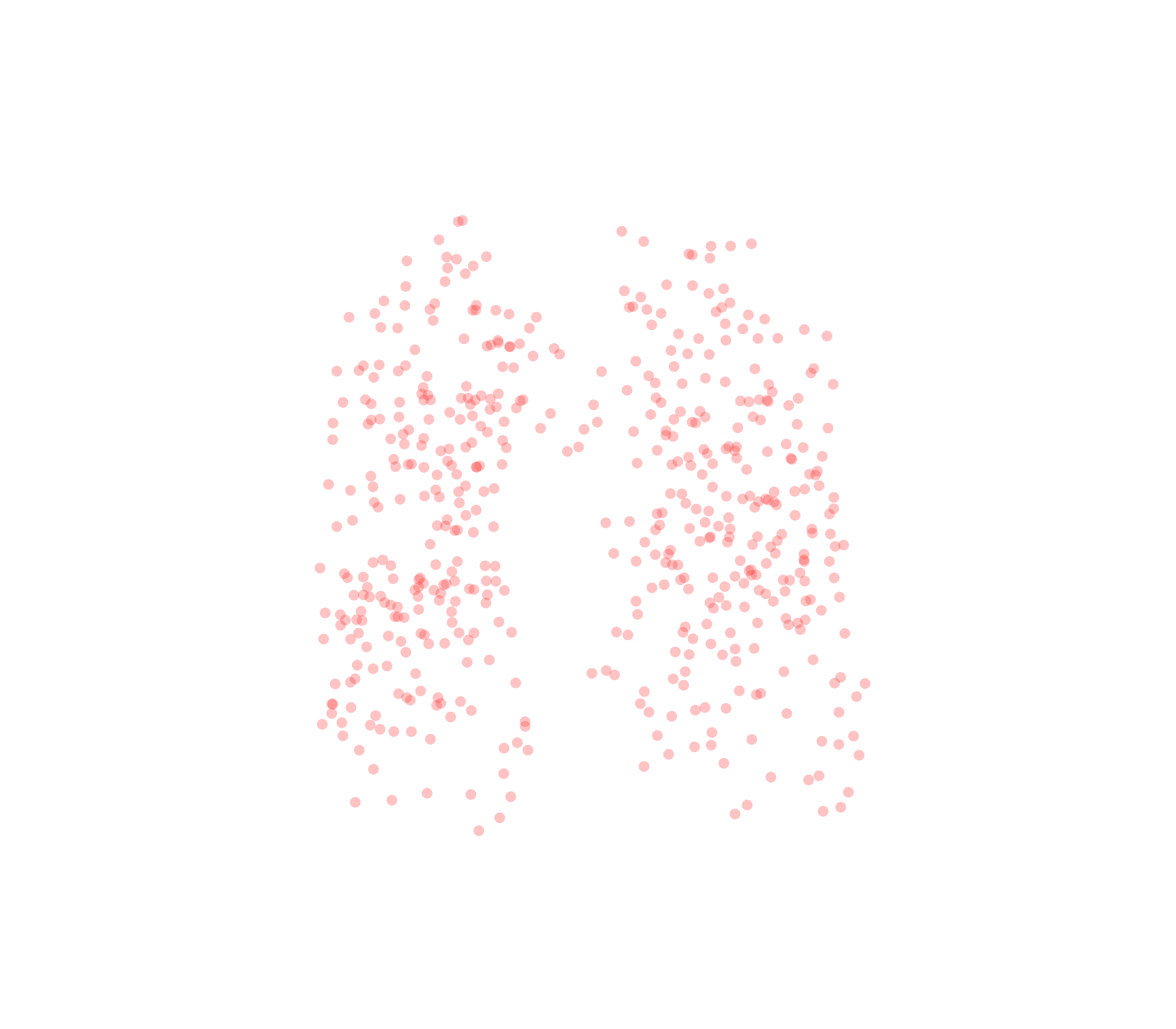 Displacement Vectors (Expiration) - Front View