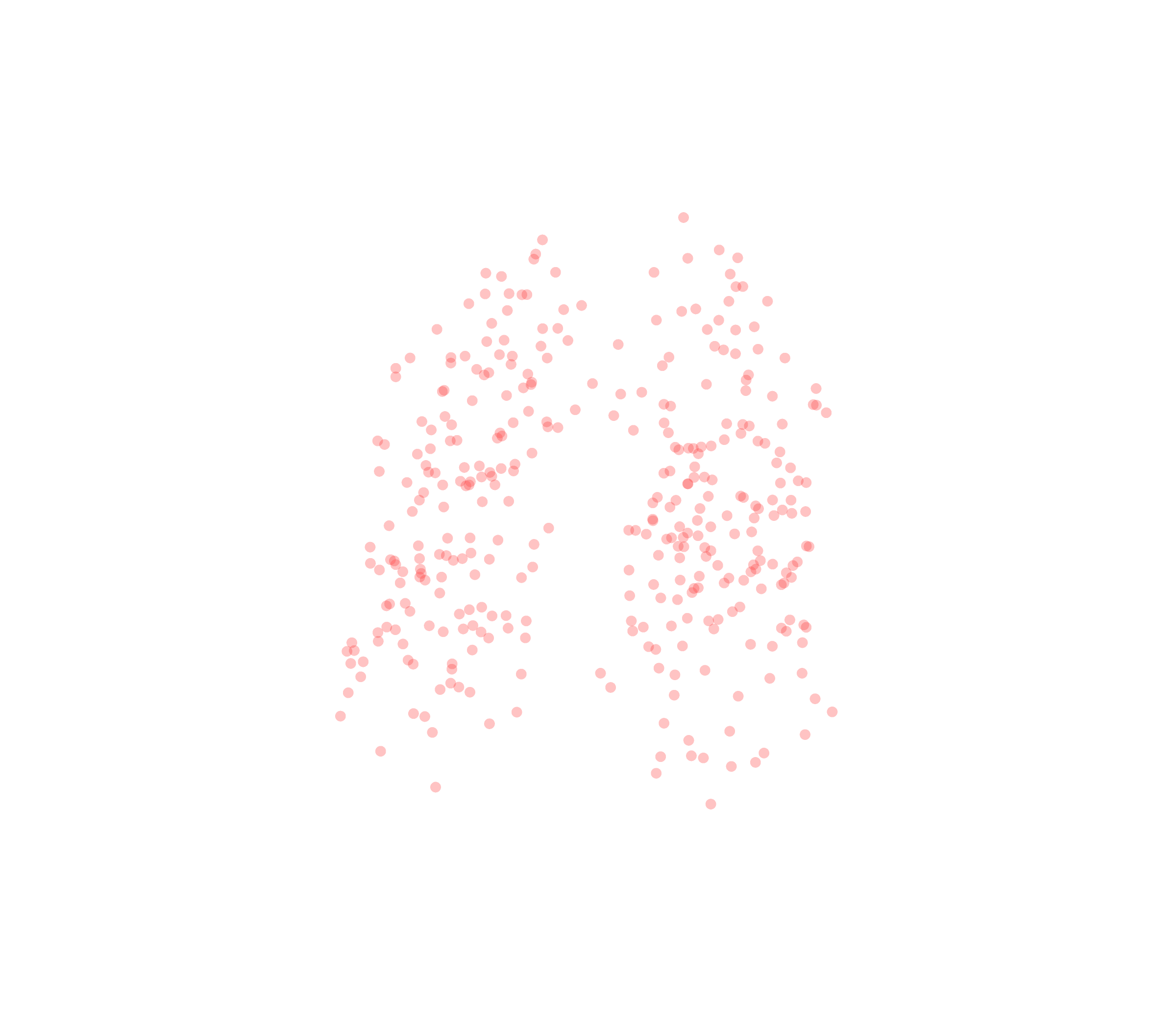 Displacement Vectors (Expiration) - Front View