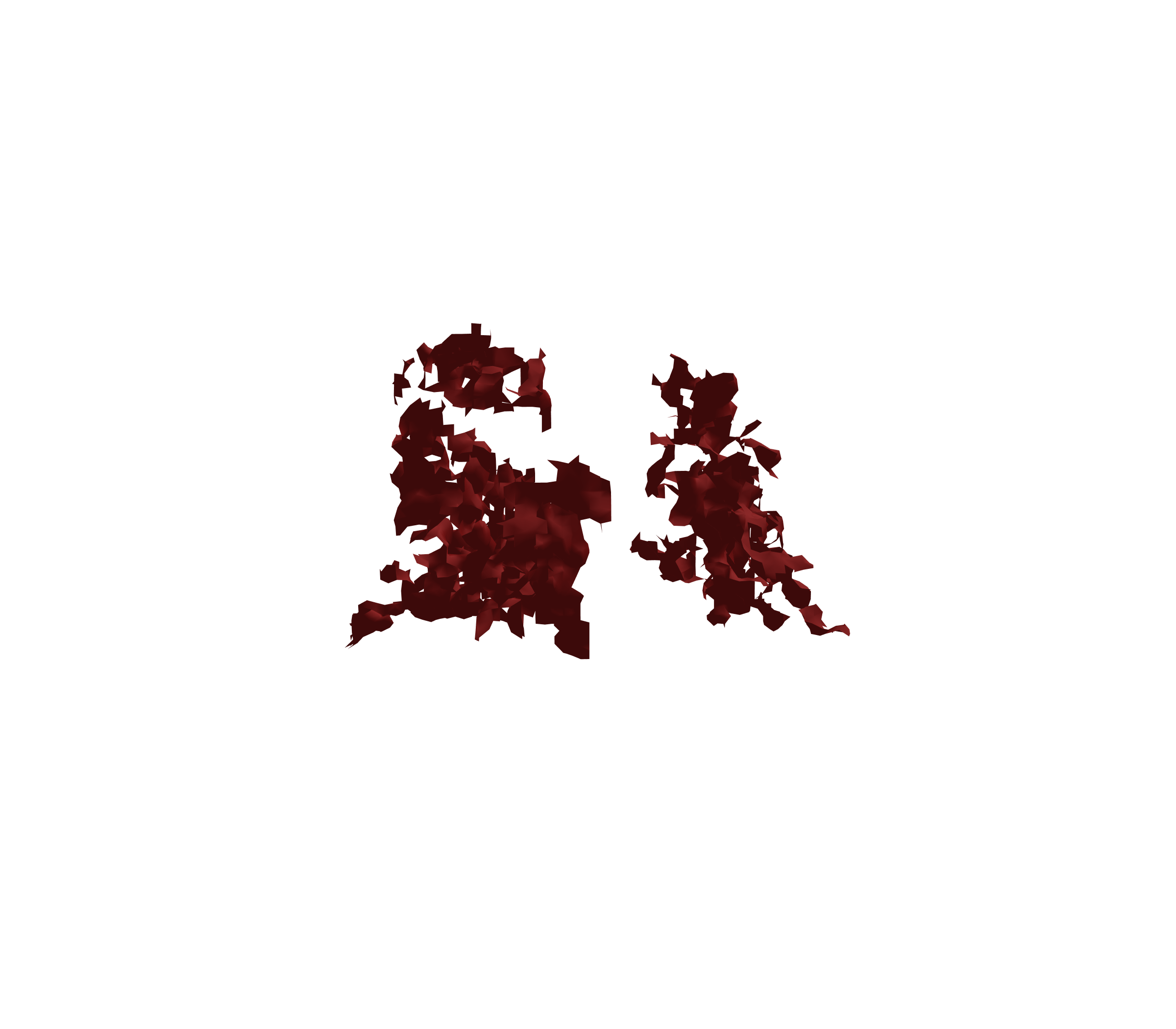 Surface Mesh (Expiration) - Back View