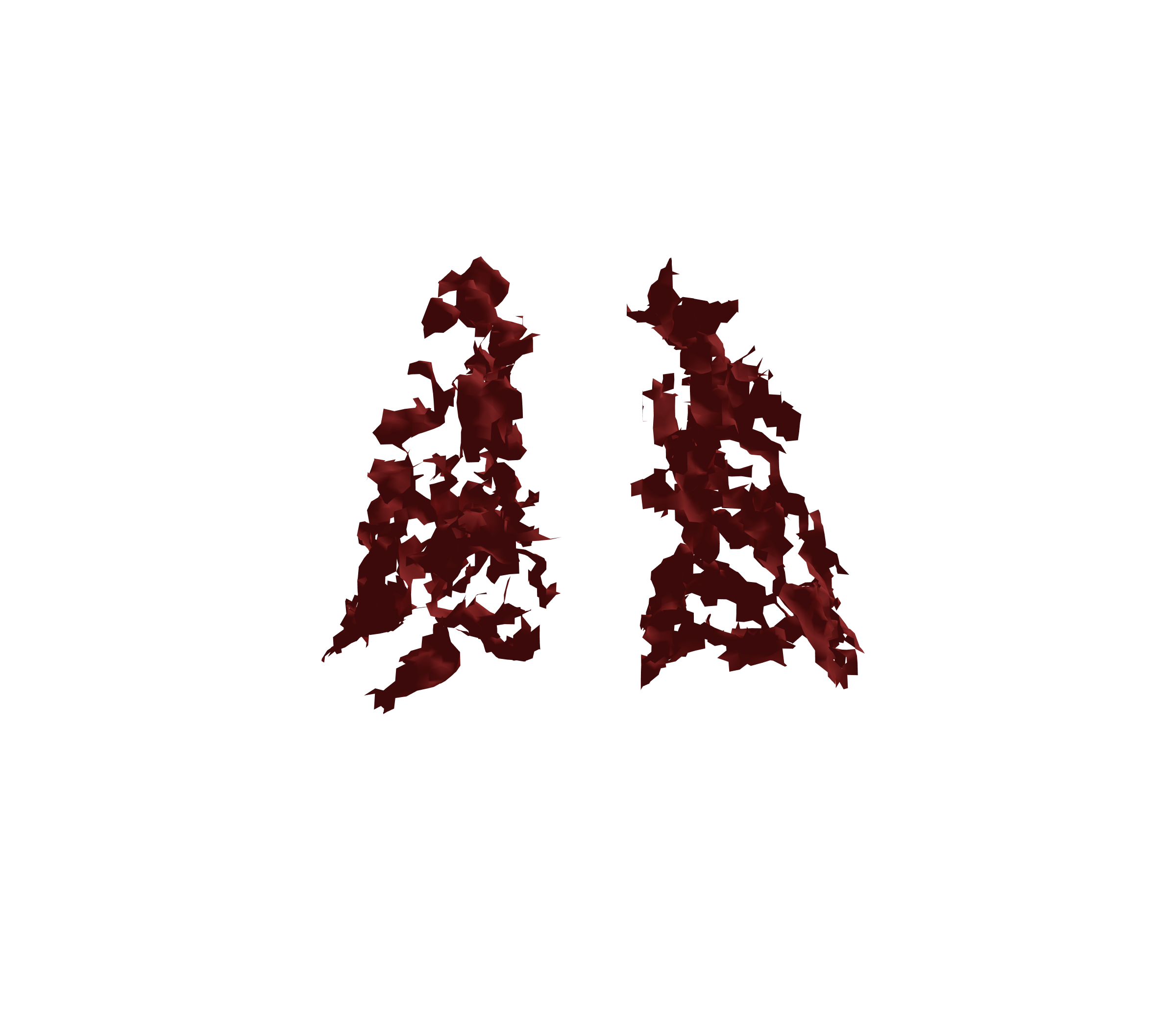 Surface Mesh (Expiration) - Back View