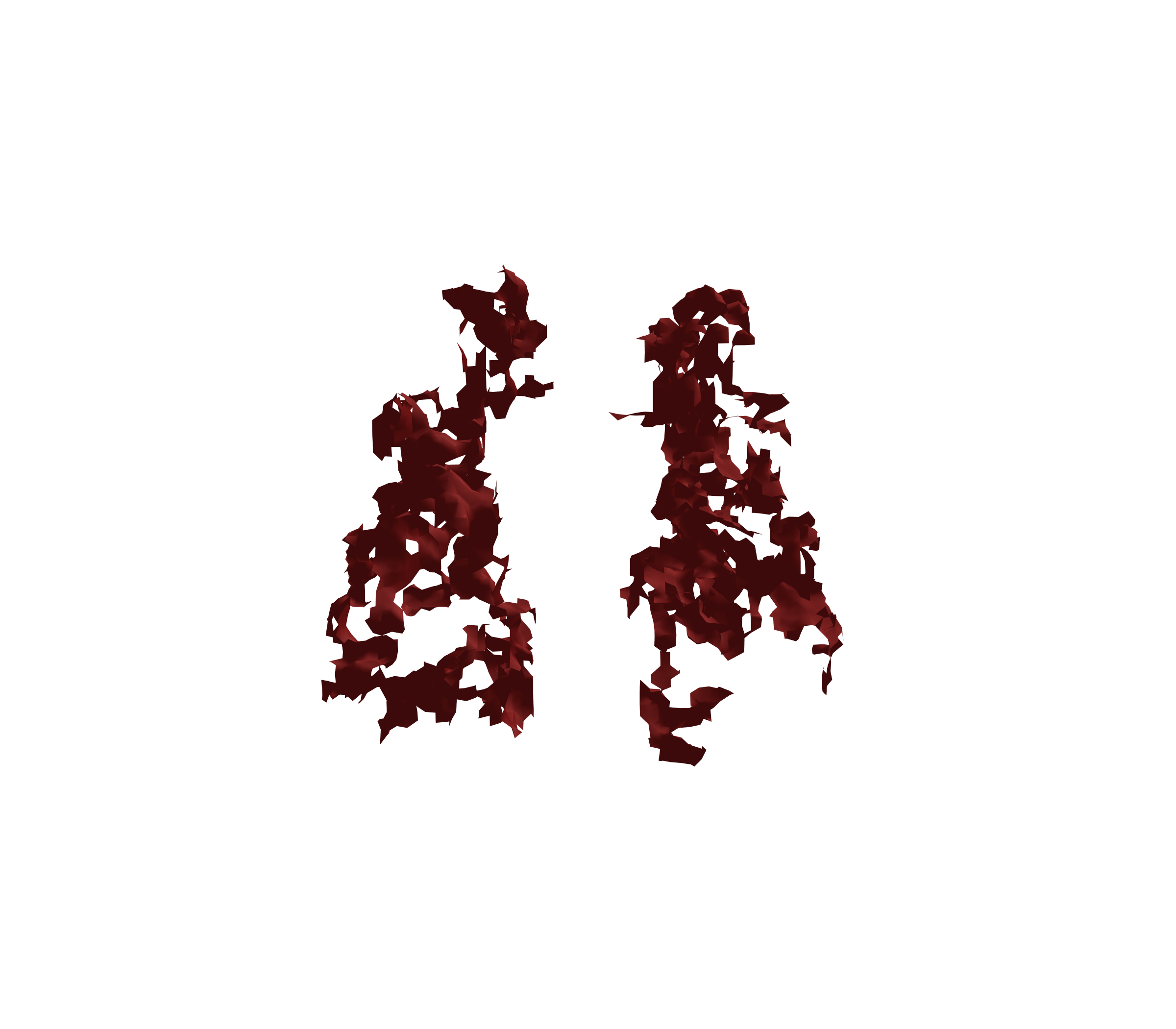 Surface Mesh (Expiration) - Front View