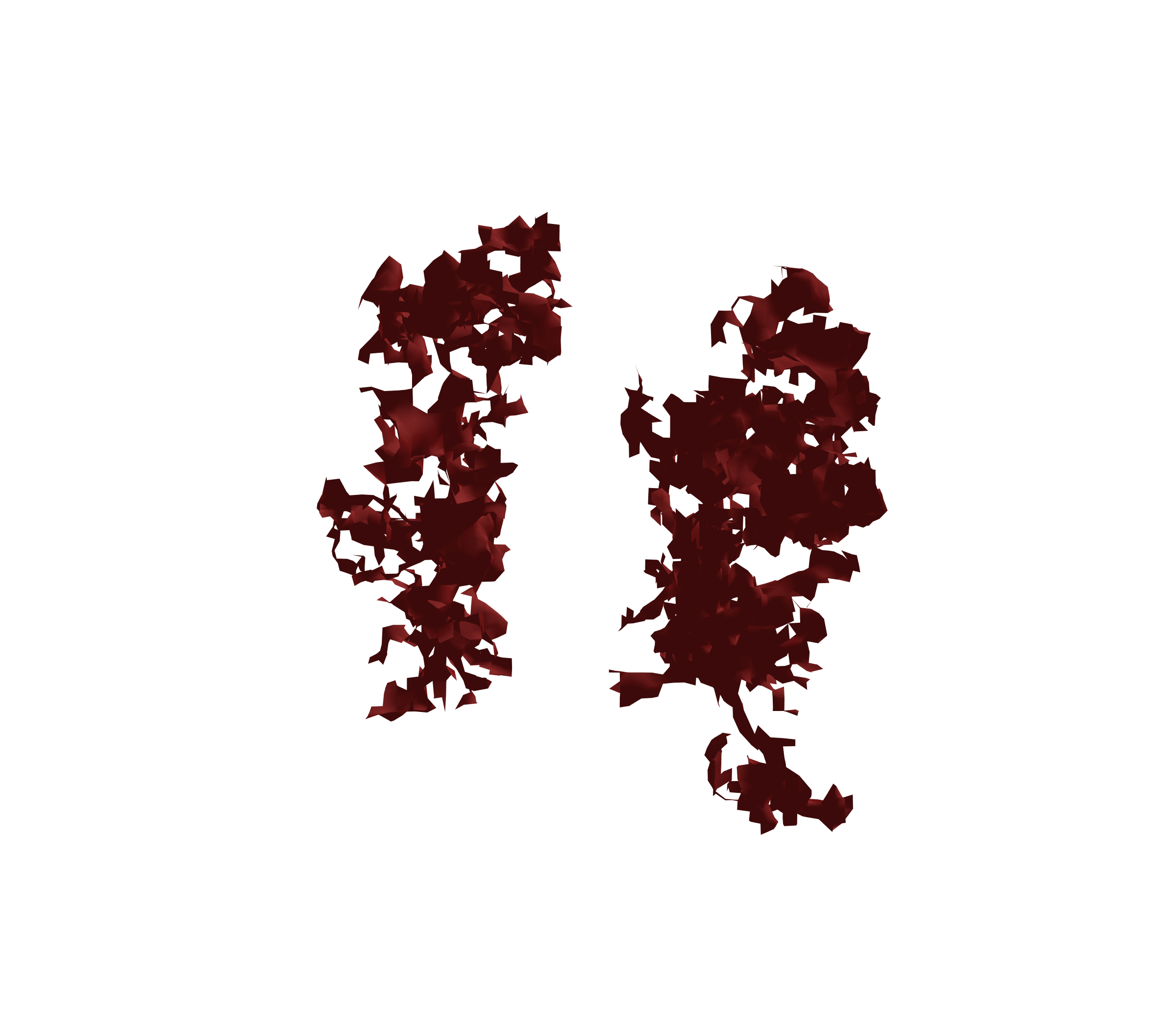 Surface Mesh (Expiration) - Front View