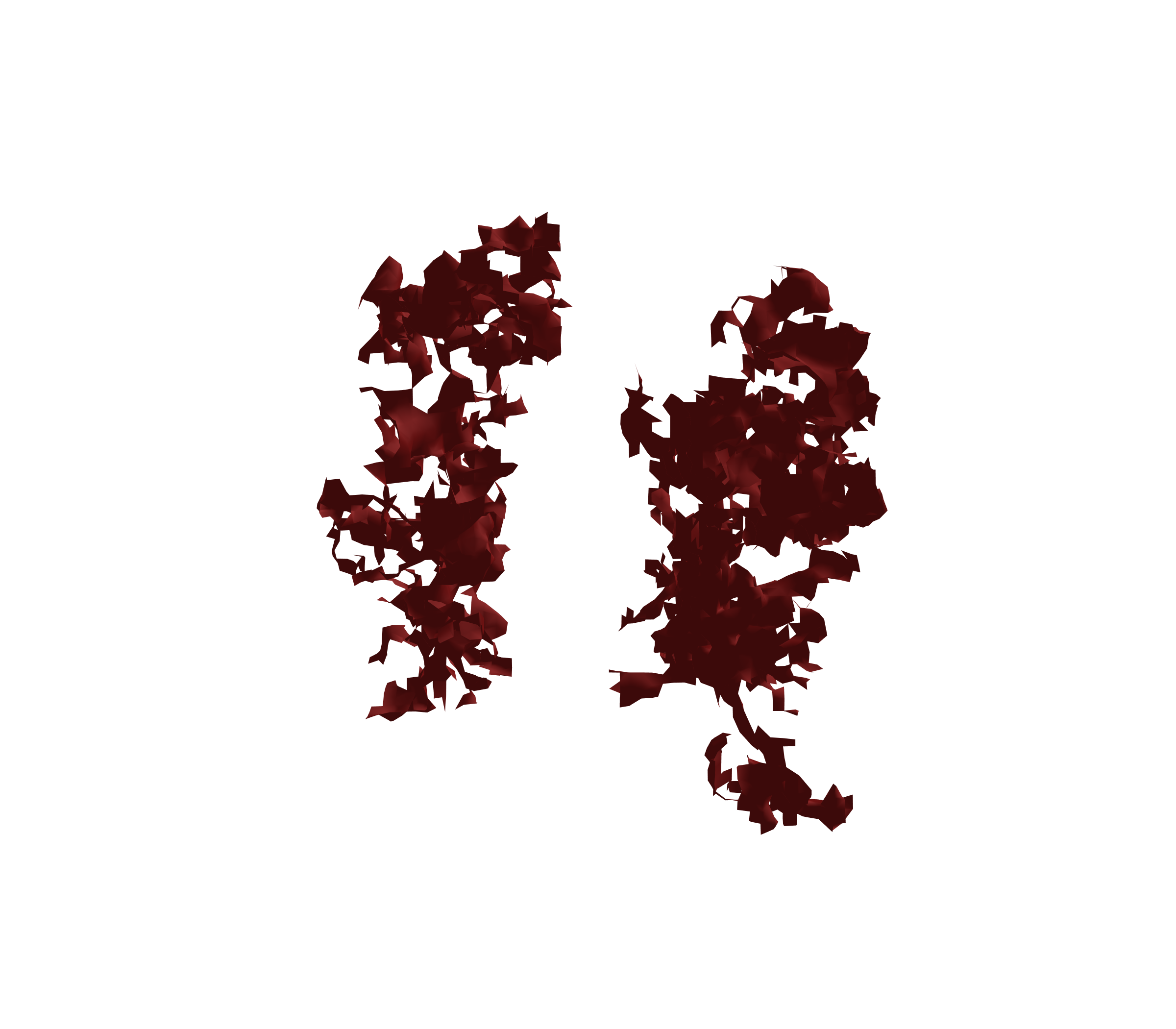 Surface Mesh (Expiration) - Front View