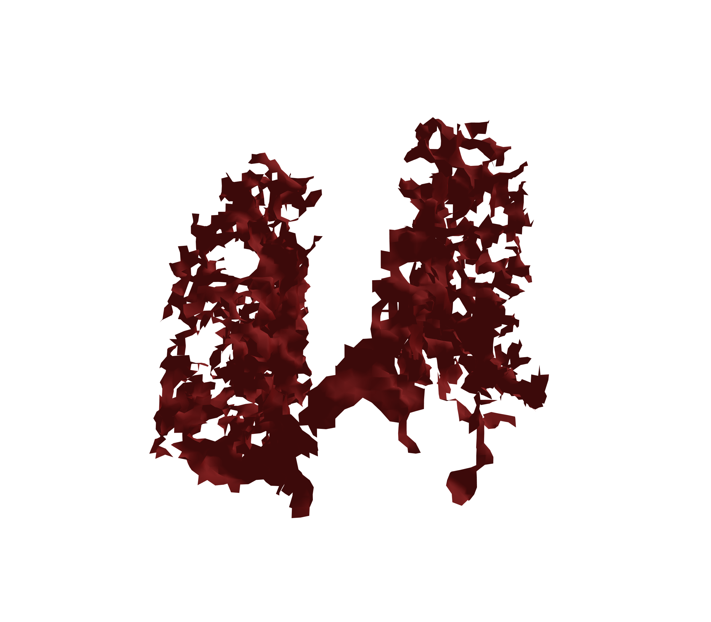 Surface Mesh (Expiration) - Back View