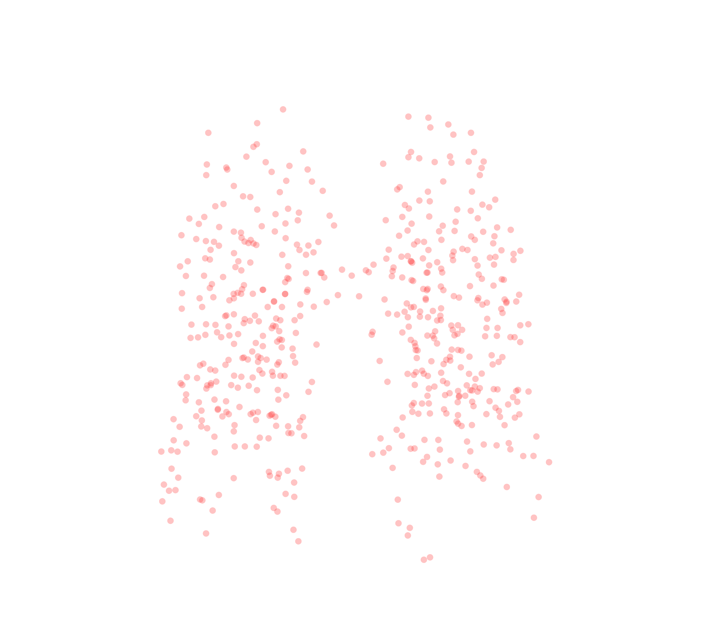 Displacement Vectors (Expiration) - Front View