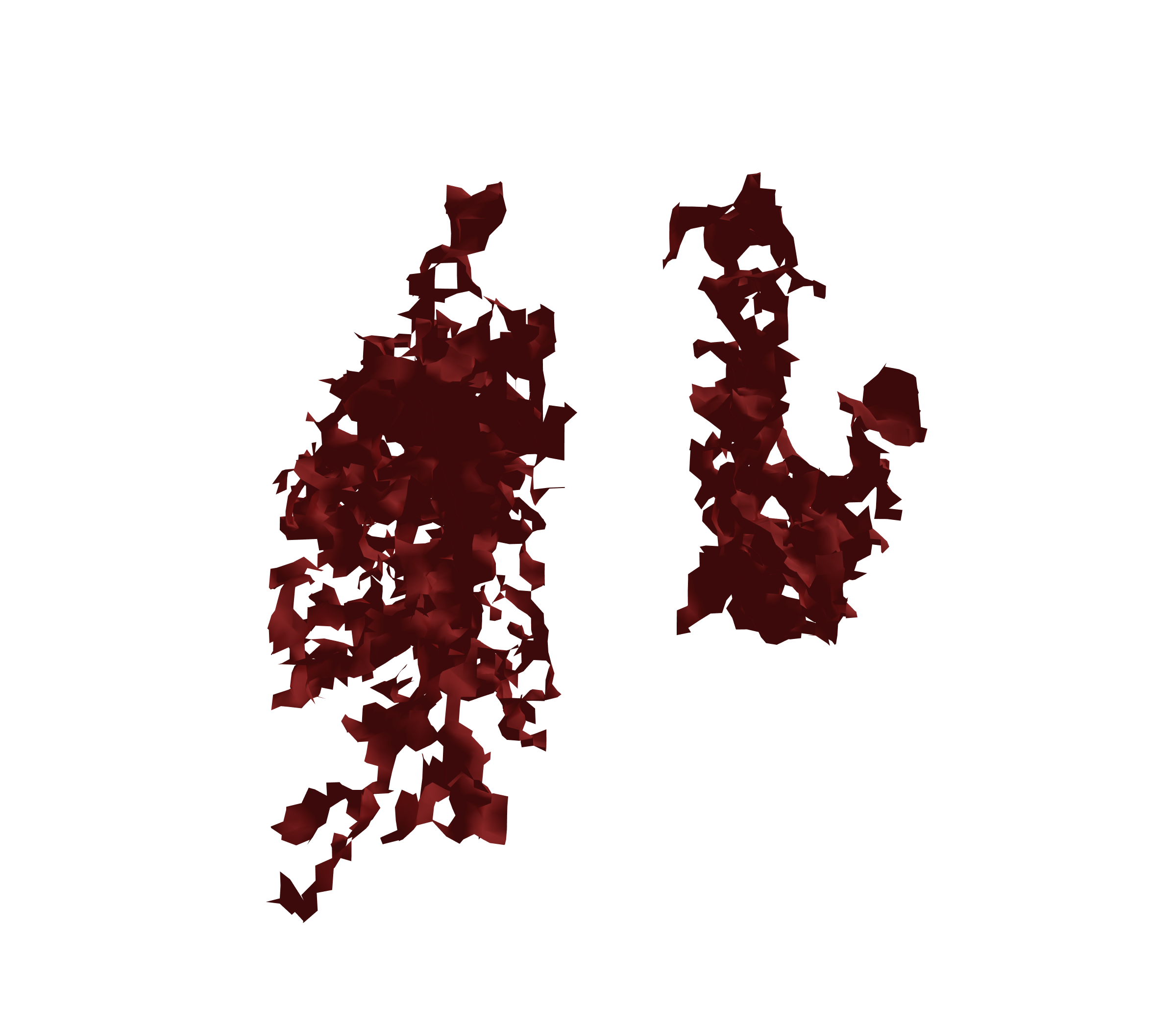 Surface Mesh (Expiration) - Back View