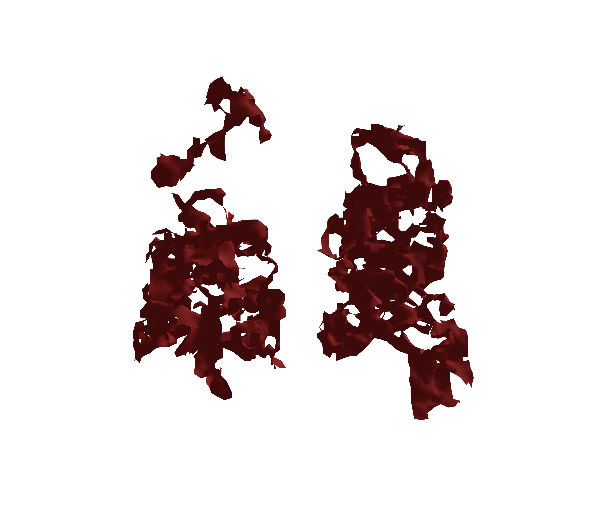 Surface Mesh (Expiration) - Back View