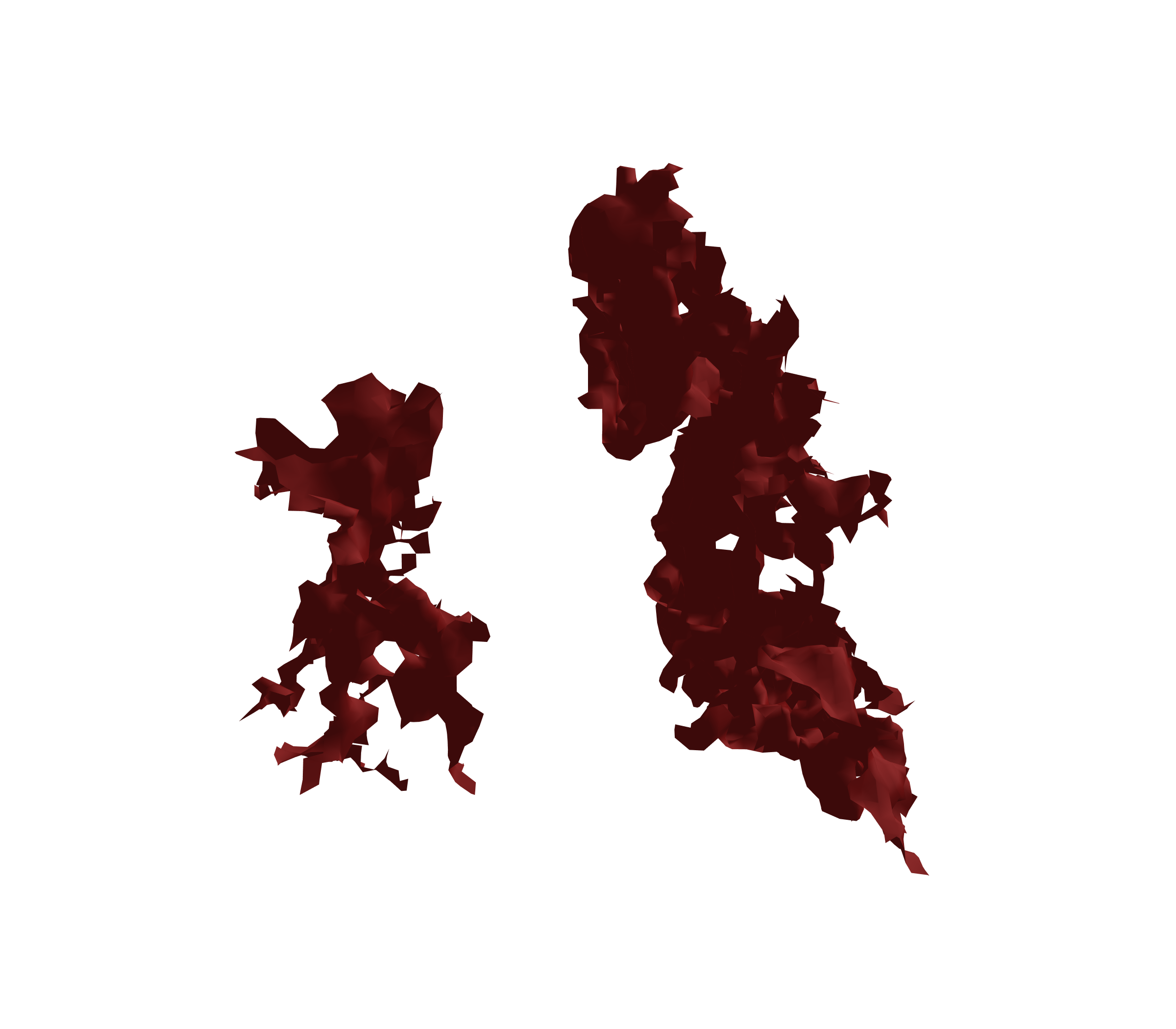 Surface Mesh (Expiration) - Back View