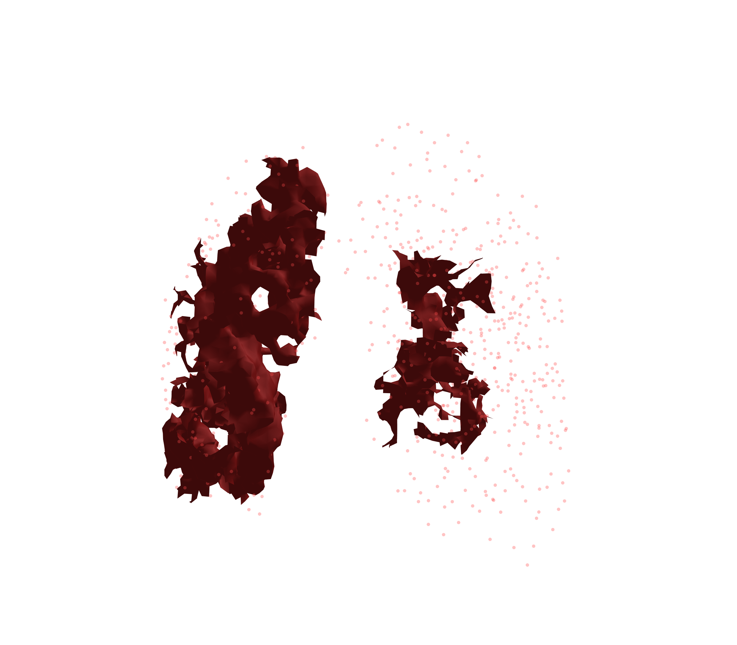 Combined Visualization (Expiration) - Front View