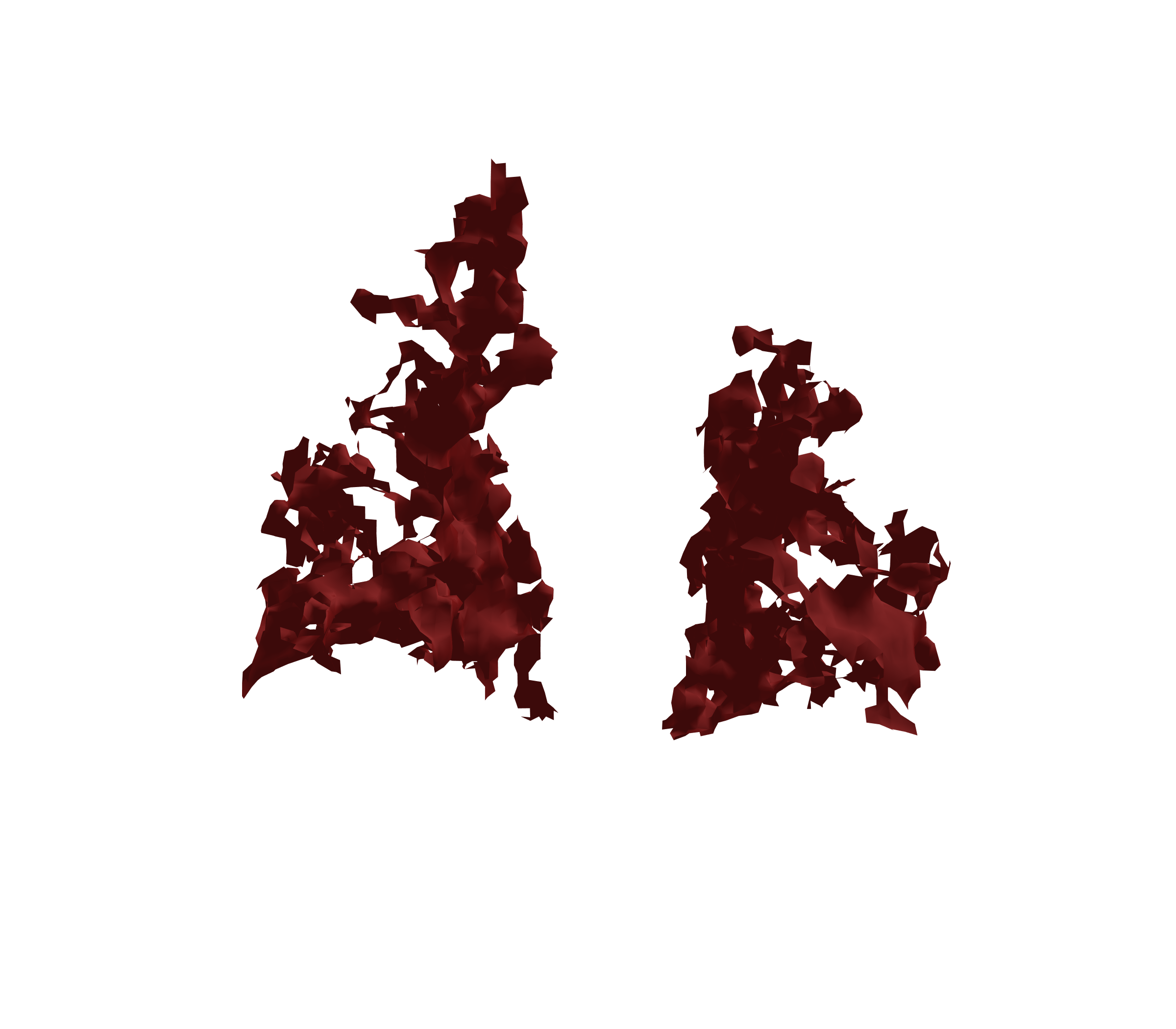 Surface Mesh (Expiration) - Back View