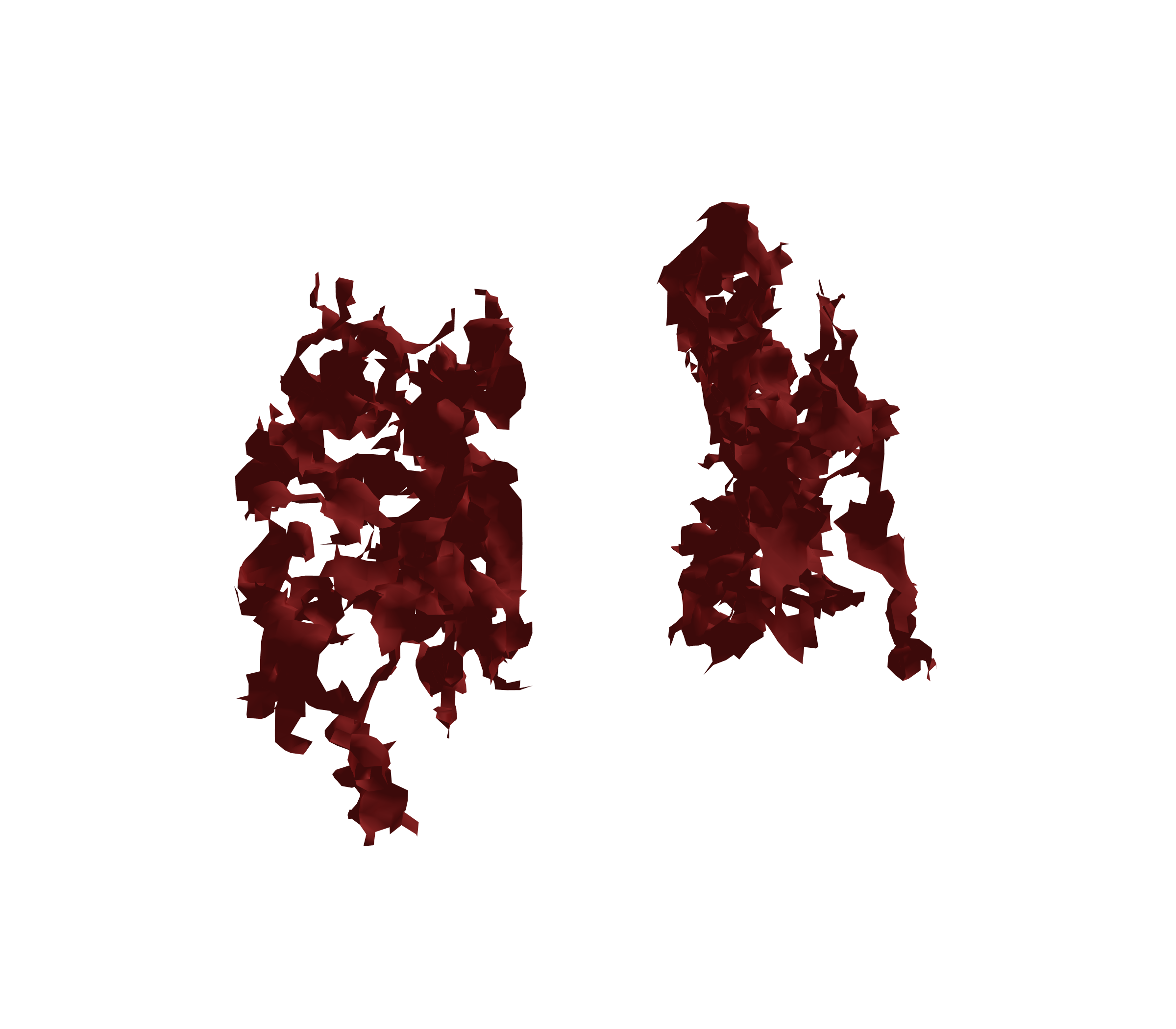 Surface Mesh (Expiration) - Back View