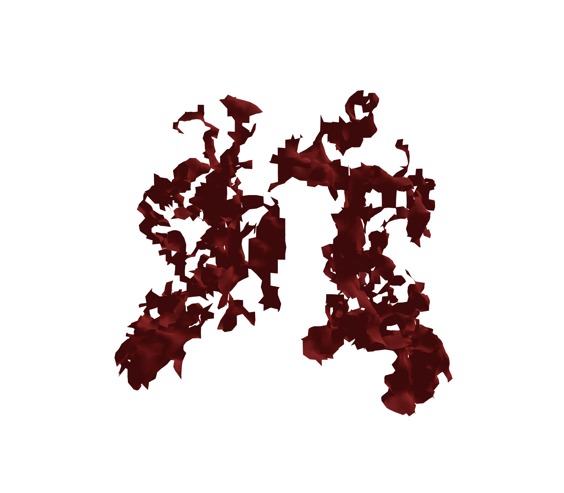 Surface Mesh (Expiration) - Back View