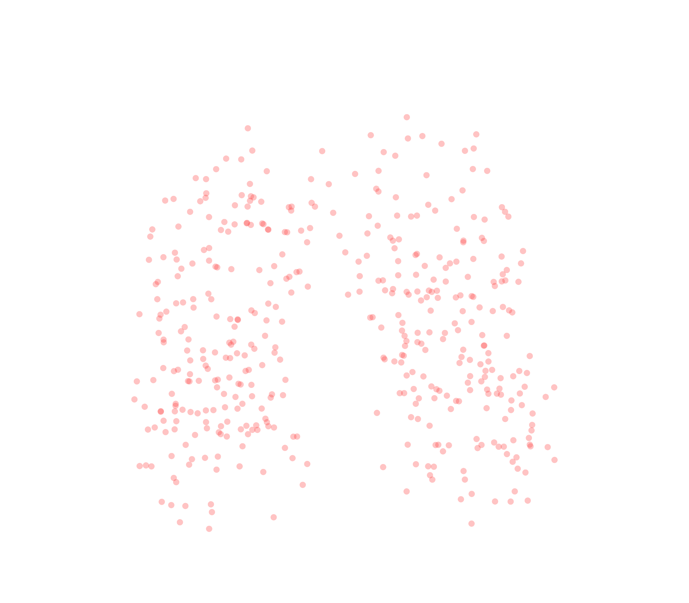 Displacement Vectors (Expiration) - Front View